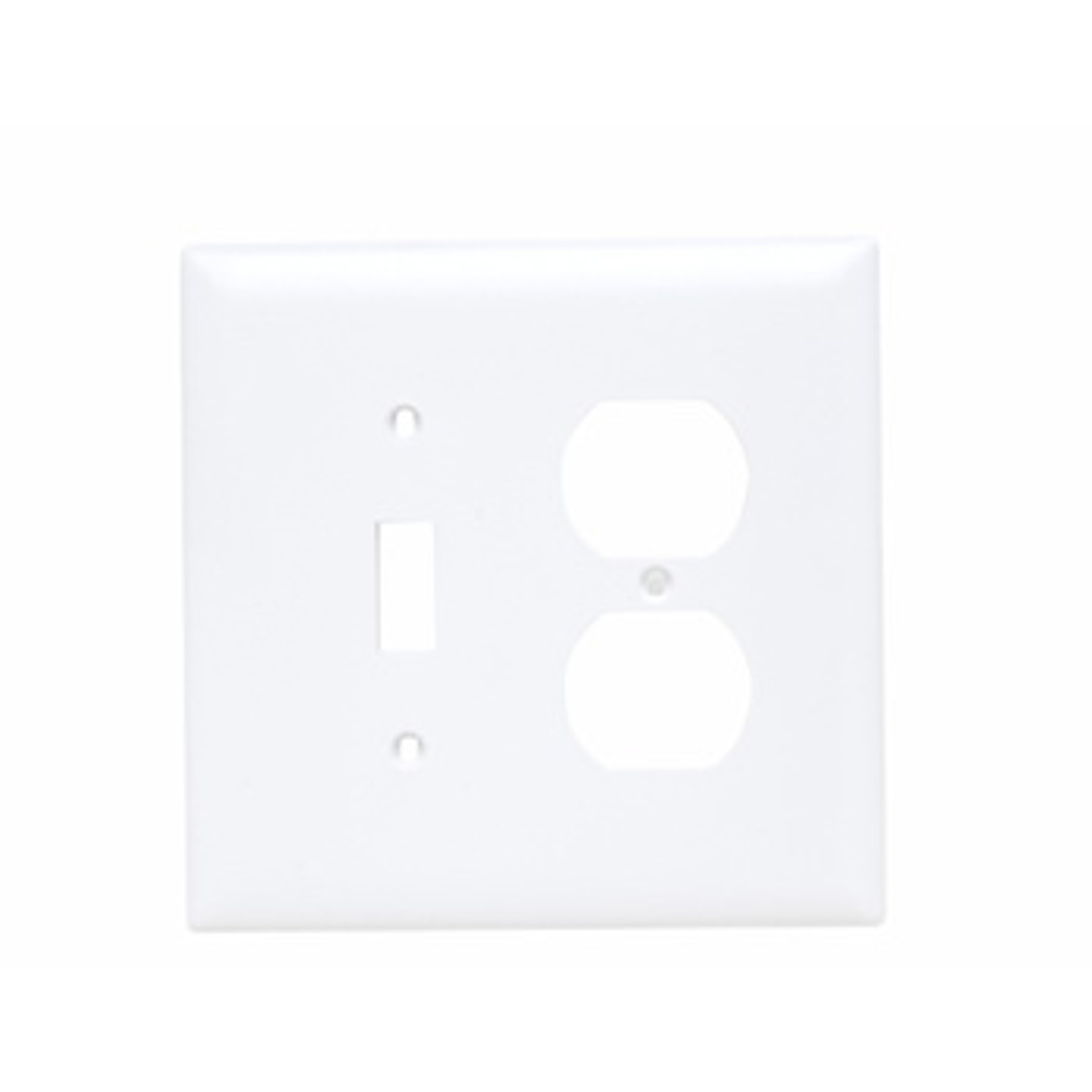 Pass & Seymour TPJ18W Combination Wallplate, 6 in, 2 -Gang, Nylon, White
