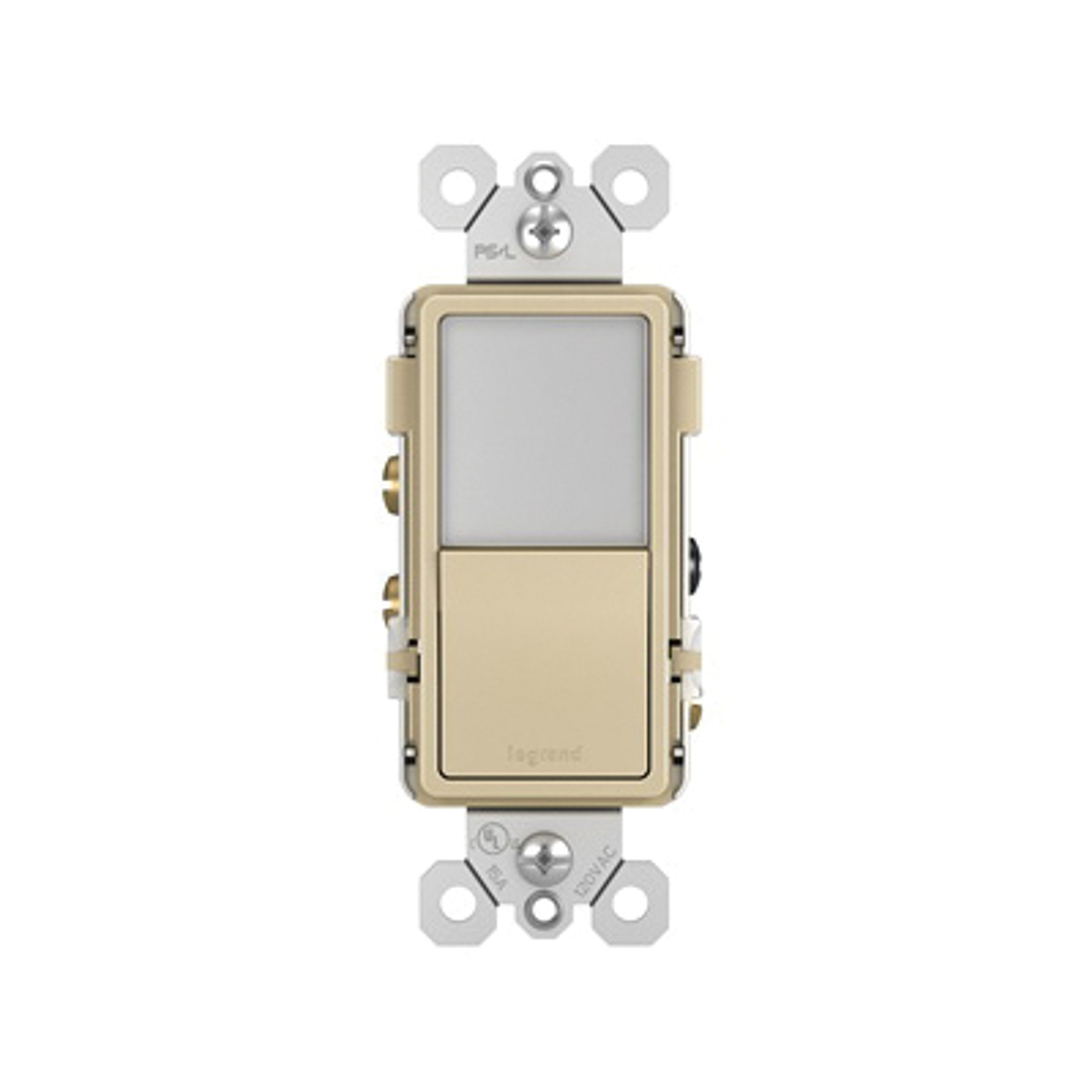 Pass & Seymour NTL873ICC6 Night Light with Single/3-Way Switch, 15 A, 120, 125 V, Thermoplastic Fixture, Ivory