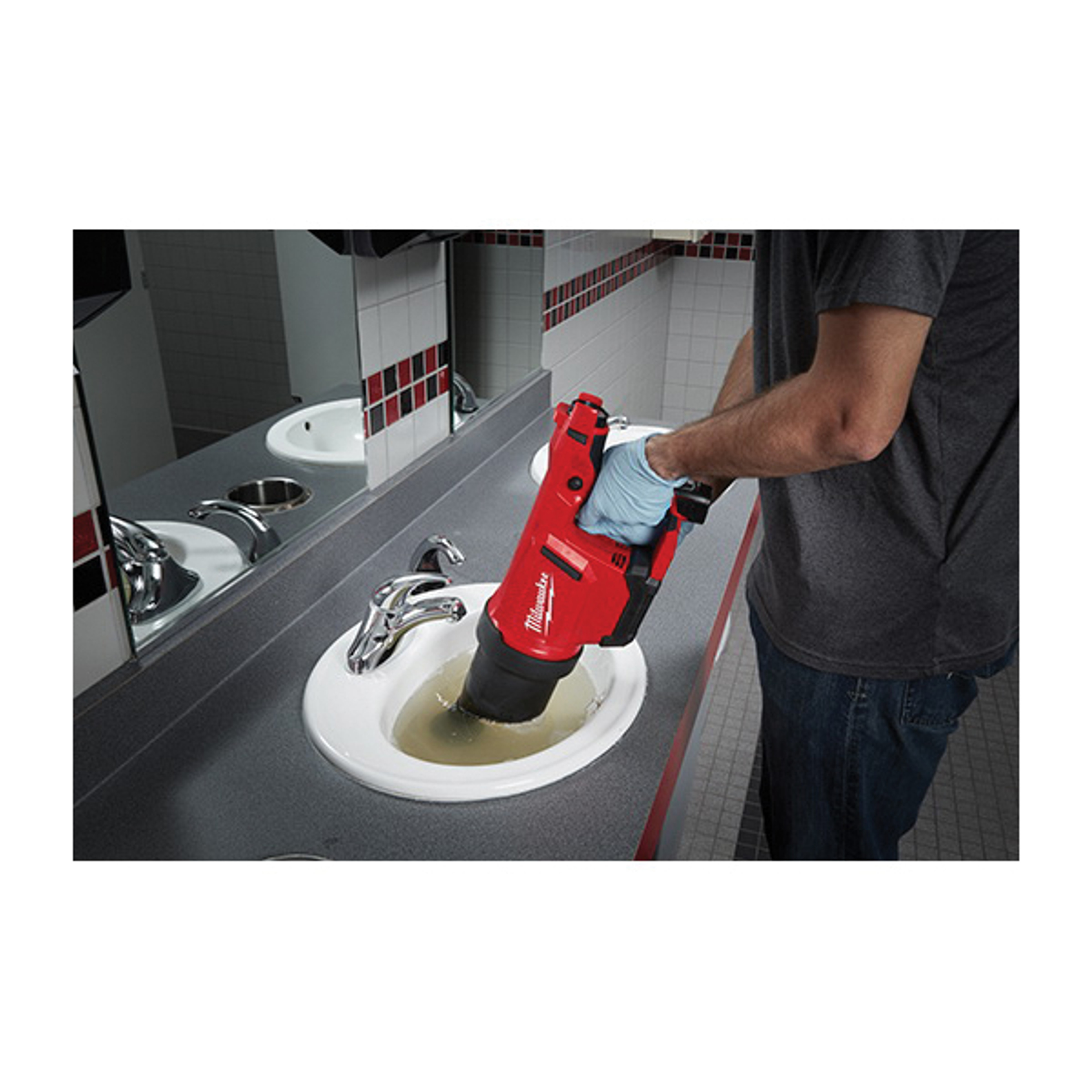 Milwaukee 2572B-21 Drain Cleaning Air Gun Kit, Battery