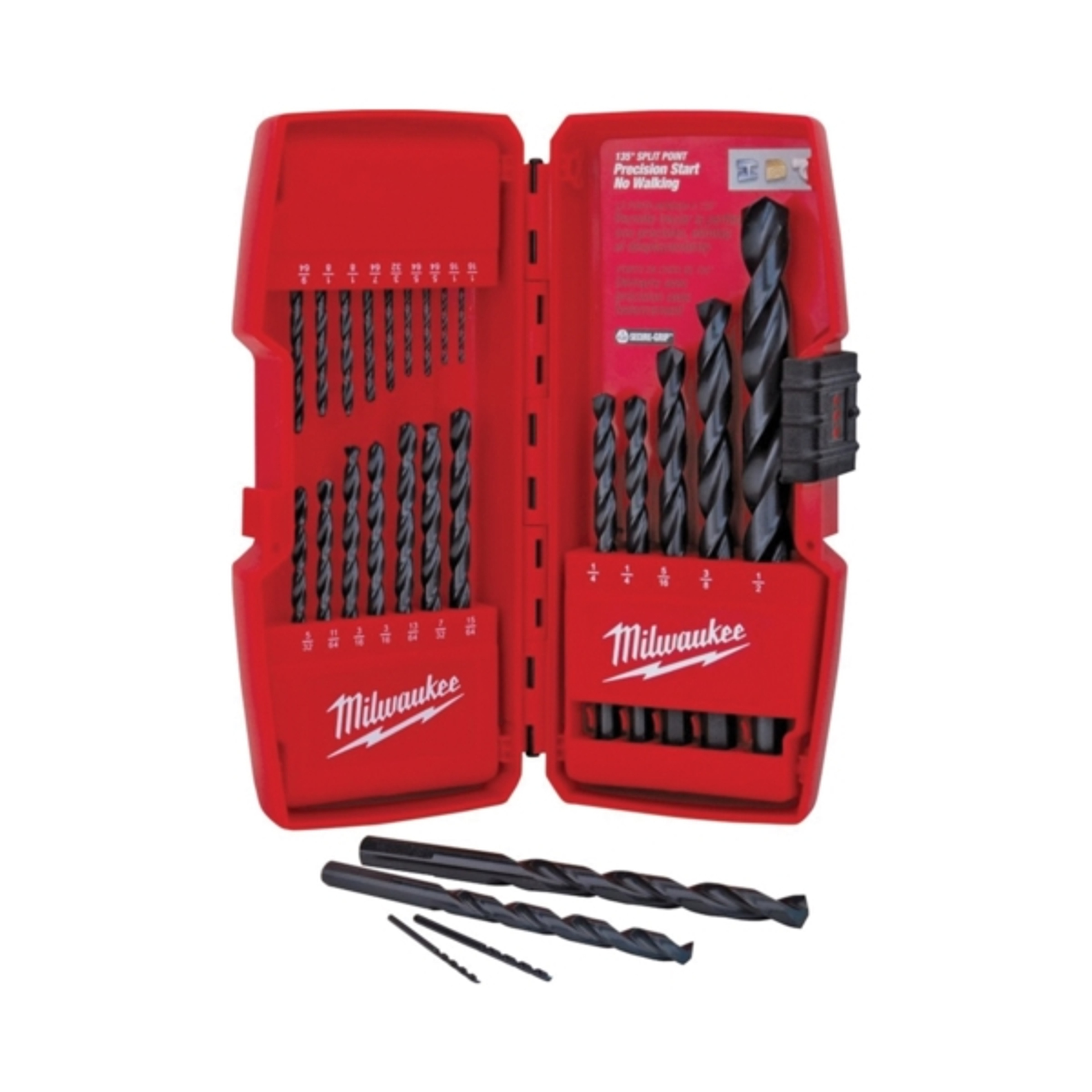 Milwaukee 48-89-2801 Drill Bit Set, 21-Piece, Steel, Black Oxide