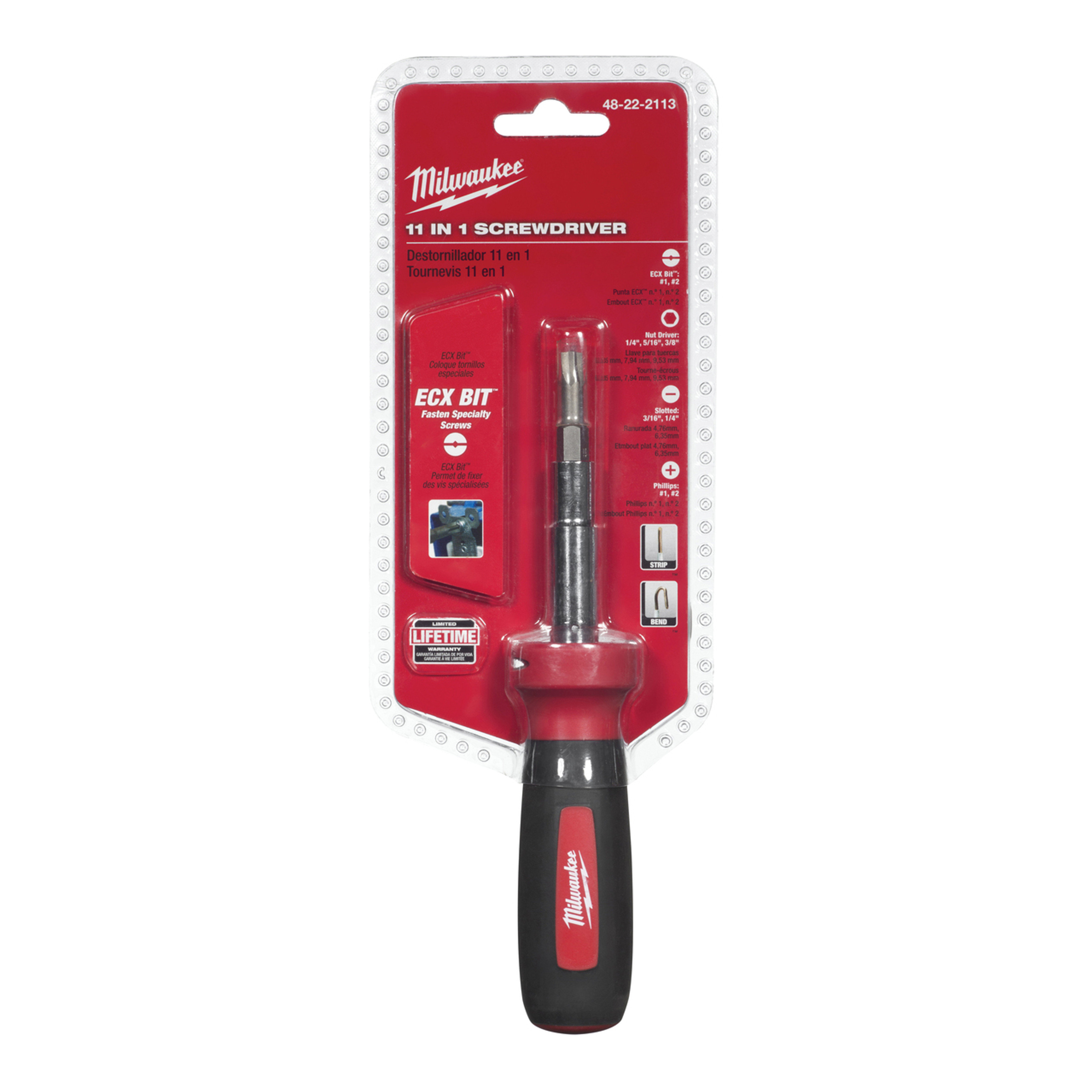 Milwaukee 48-22-2760 Screwdriver, Rubber Handle