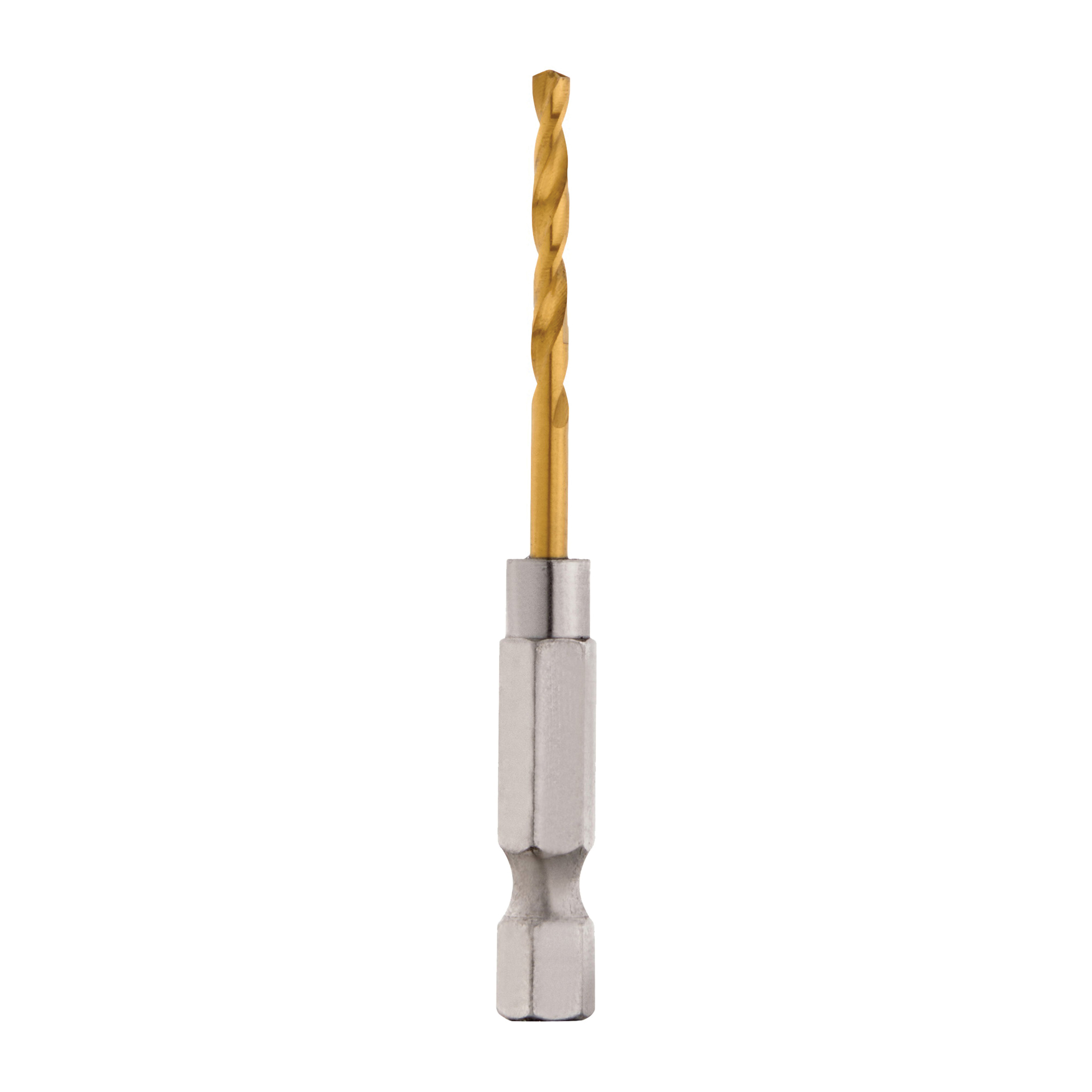 Milwaukee 48-89-4604 Impact Drill Bit, 7/64 in Dia, 2.52 in OAL, Twist Flute, 1/4 in Dia Shank, Hex Shank