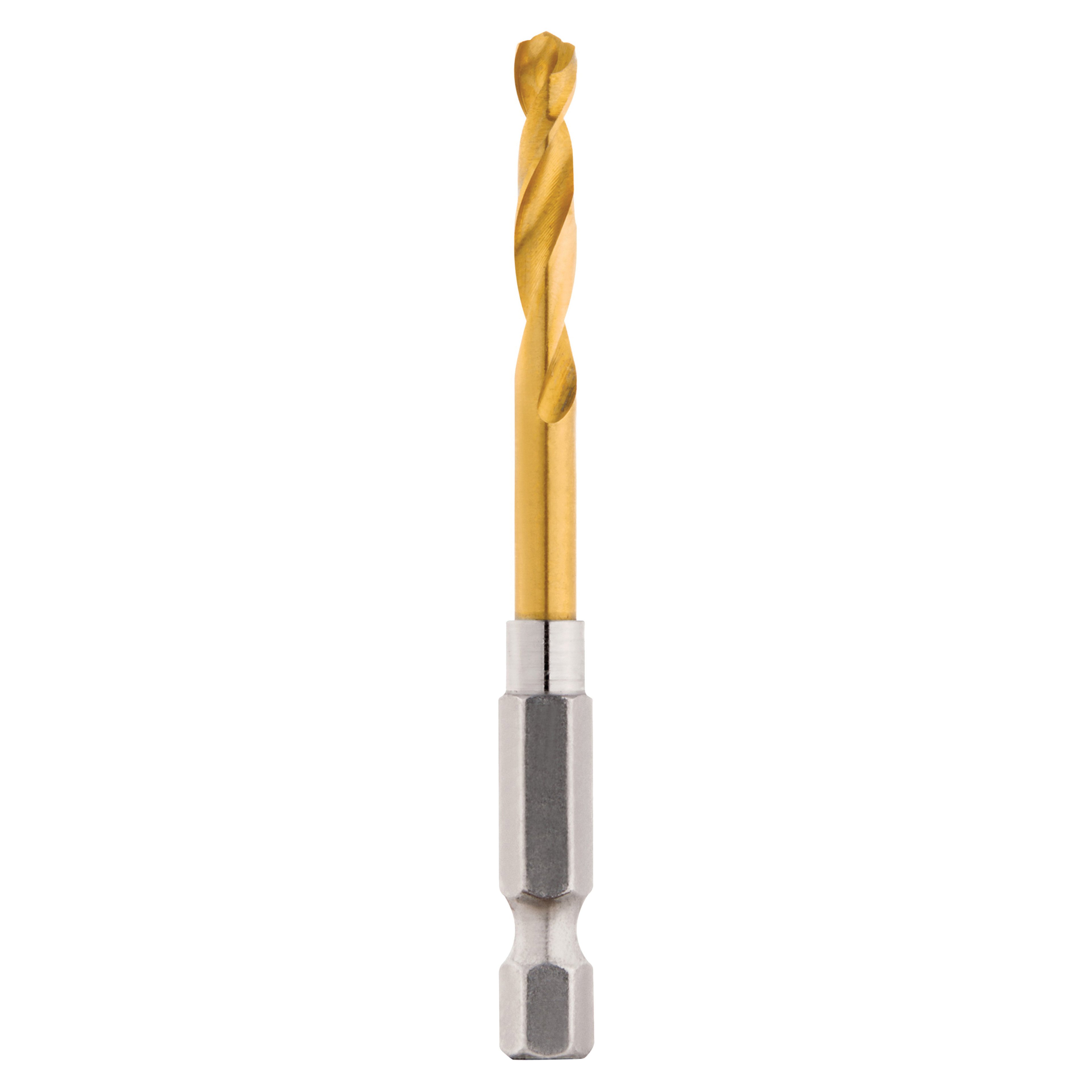 Milwaukee 48-89-4609 Impact Drill Bit, 3/16 in Dia, 3 in OAL, Twist Flute, 1/4 in Dia Shank, Hex Shank