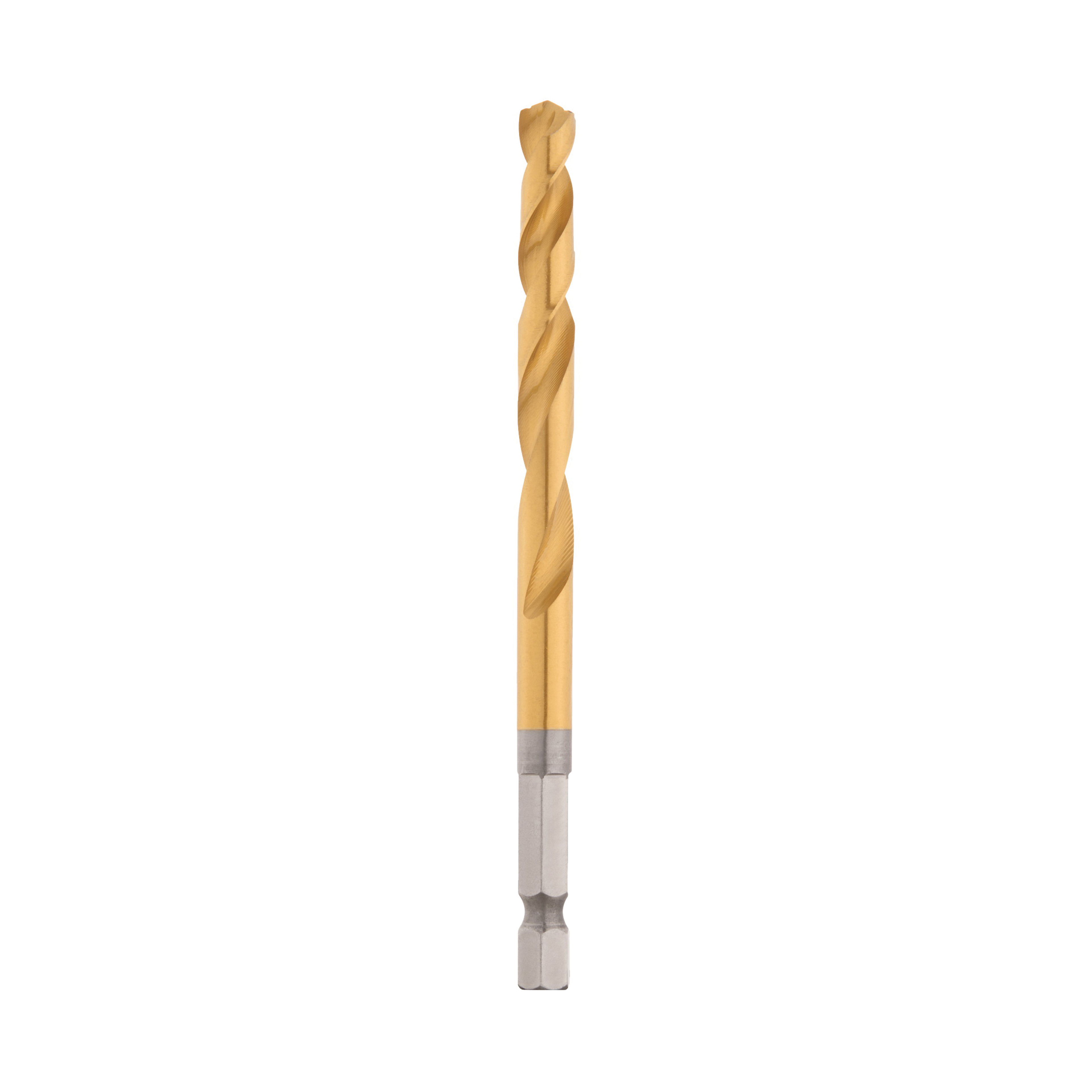 Milwaukee 48-89-4615 Impact Drill Bit, 9/32 in Dia, 4-1/4 in OAL, Twist Flute, 1/4 in Dia Shank, Hex Shank