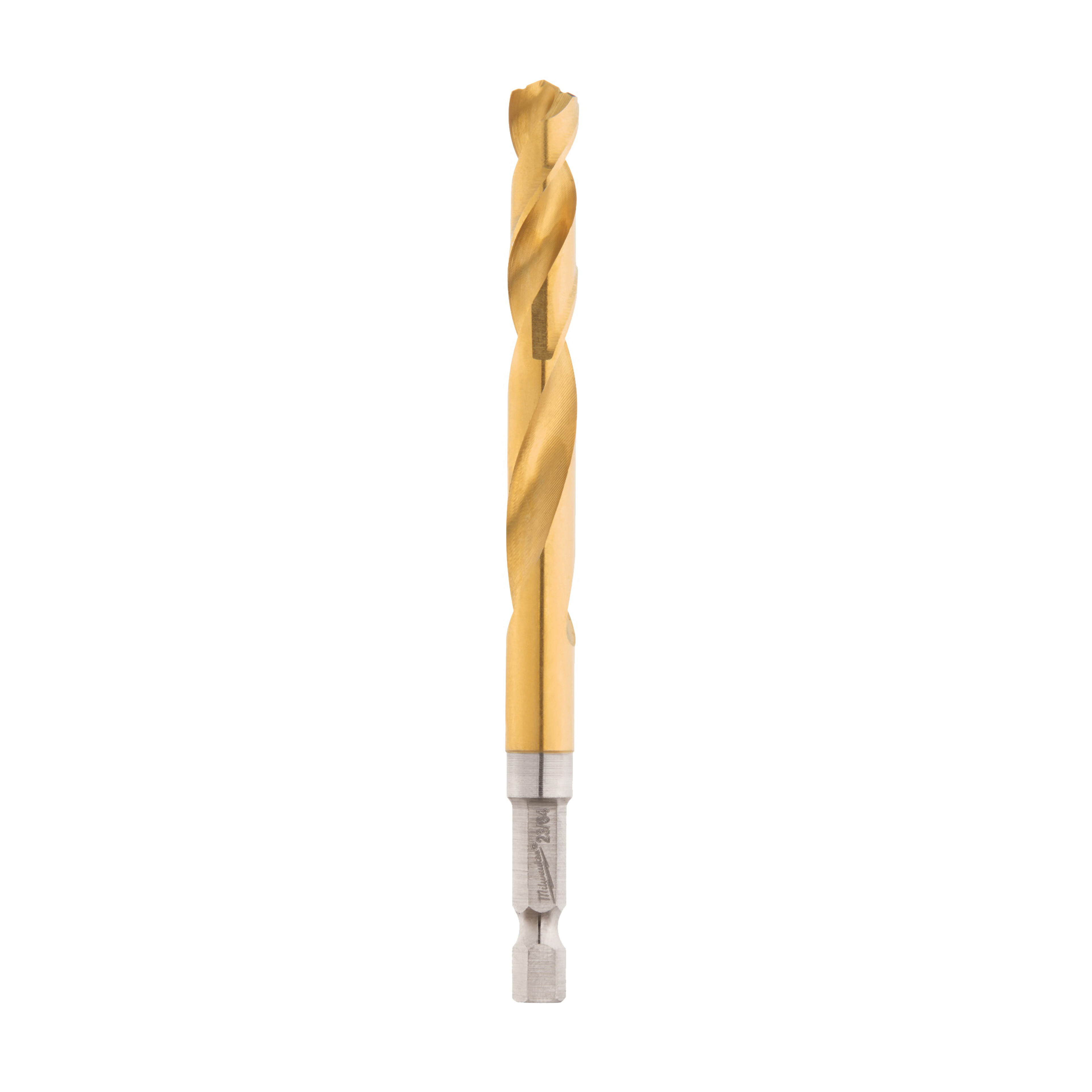 Milwaukee 48-89-4620 Impact Drill Bit, 23/64 in Dia, 4.61 in OAL, Twist Flute, 1/4 in Dia Shank, Hex Shank