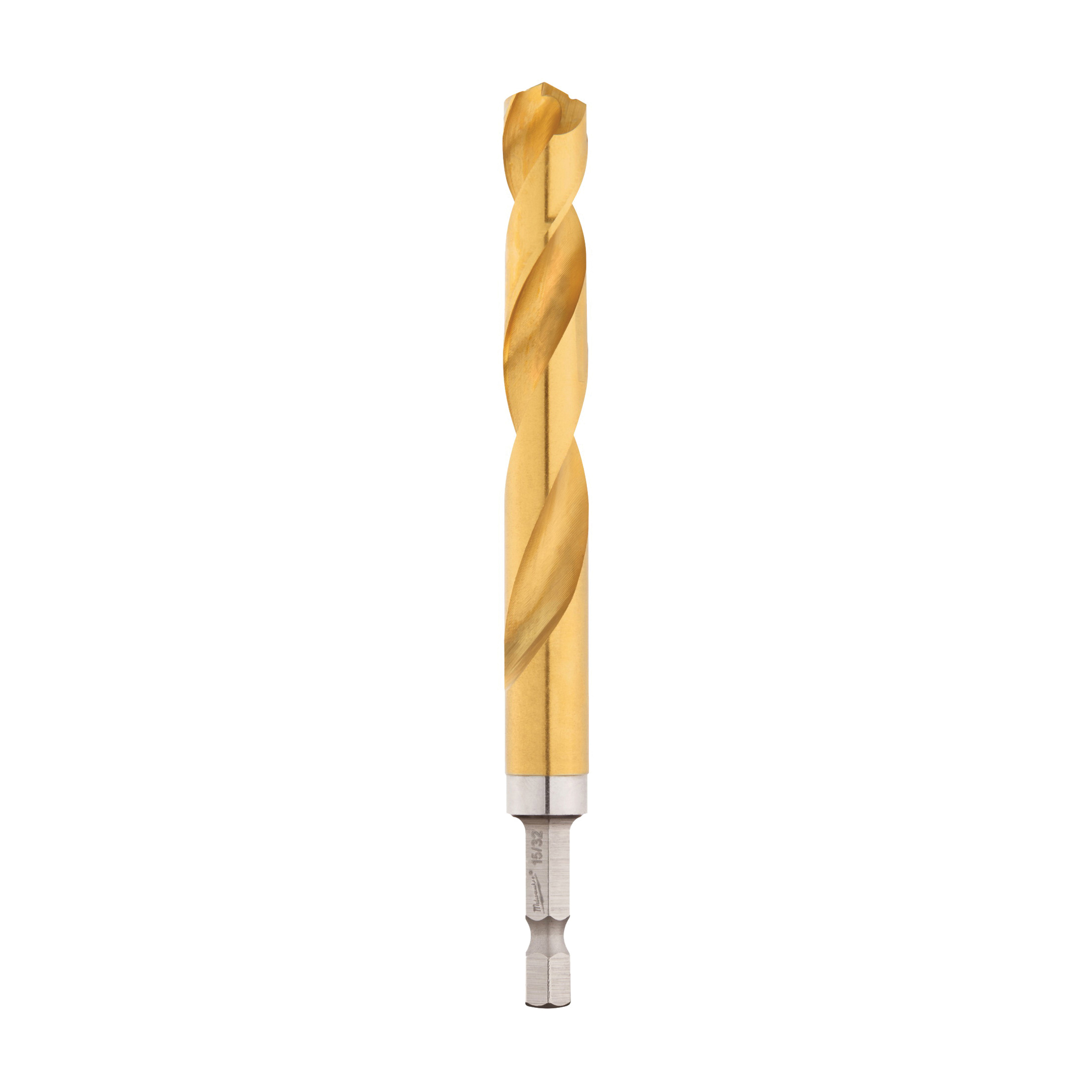 Milwaukee SHOCKWAVE Impact Duty 48-89-4627 Impact-Duty Drill Bit, 15/32 in Dia, 5 in OAL, 1/4 in Dia Shank