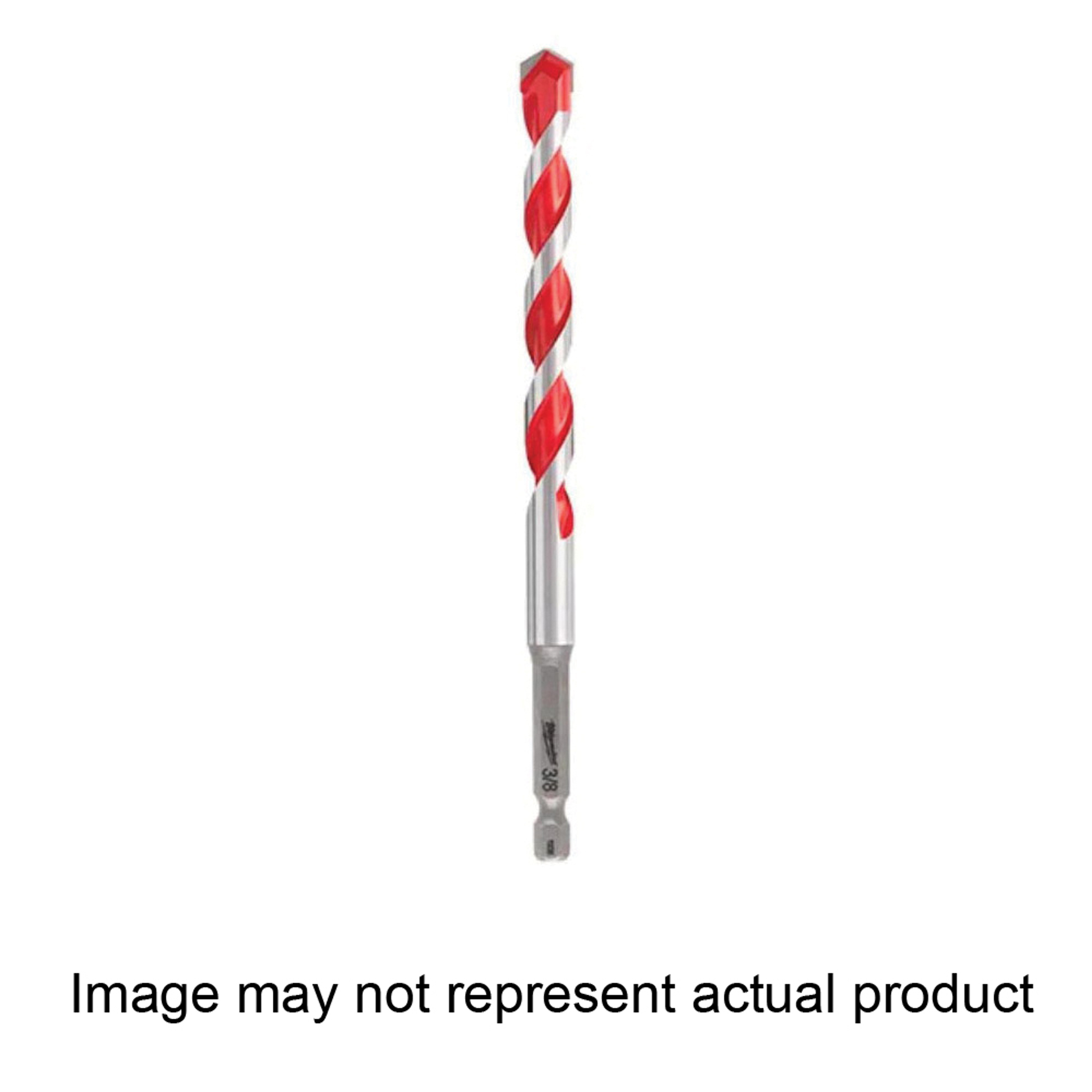 Milwaukee 48-20-9016 Drill Bit, 5/16 in Dia, 6 in OAL, Wide Flute, 1/4 in Dia Shank, 3-Flat Shank