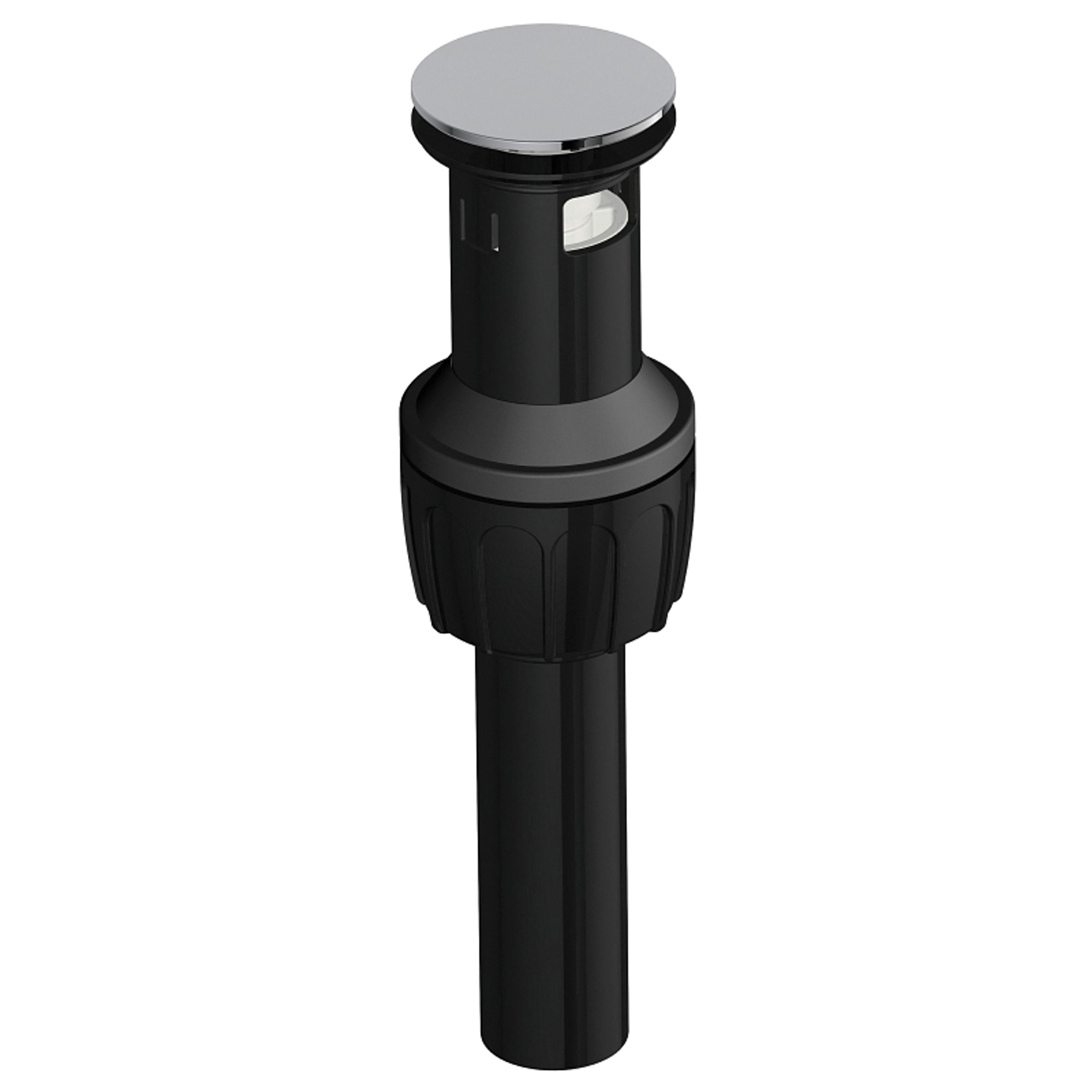 Boston Harbor TOBI22090016CP Drain Push Pop-Up with Overflow, Push Pop-Up, Plastic, Chrome, Chrome