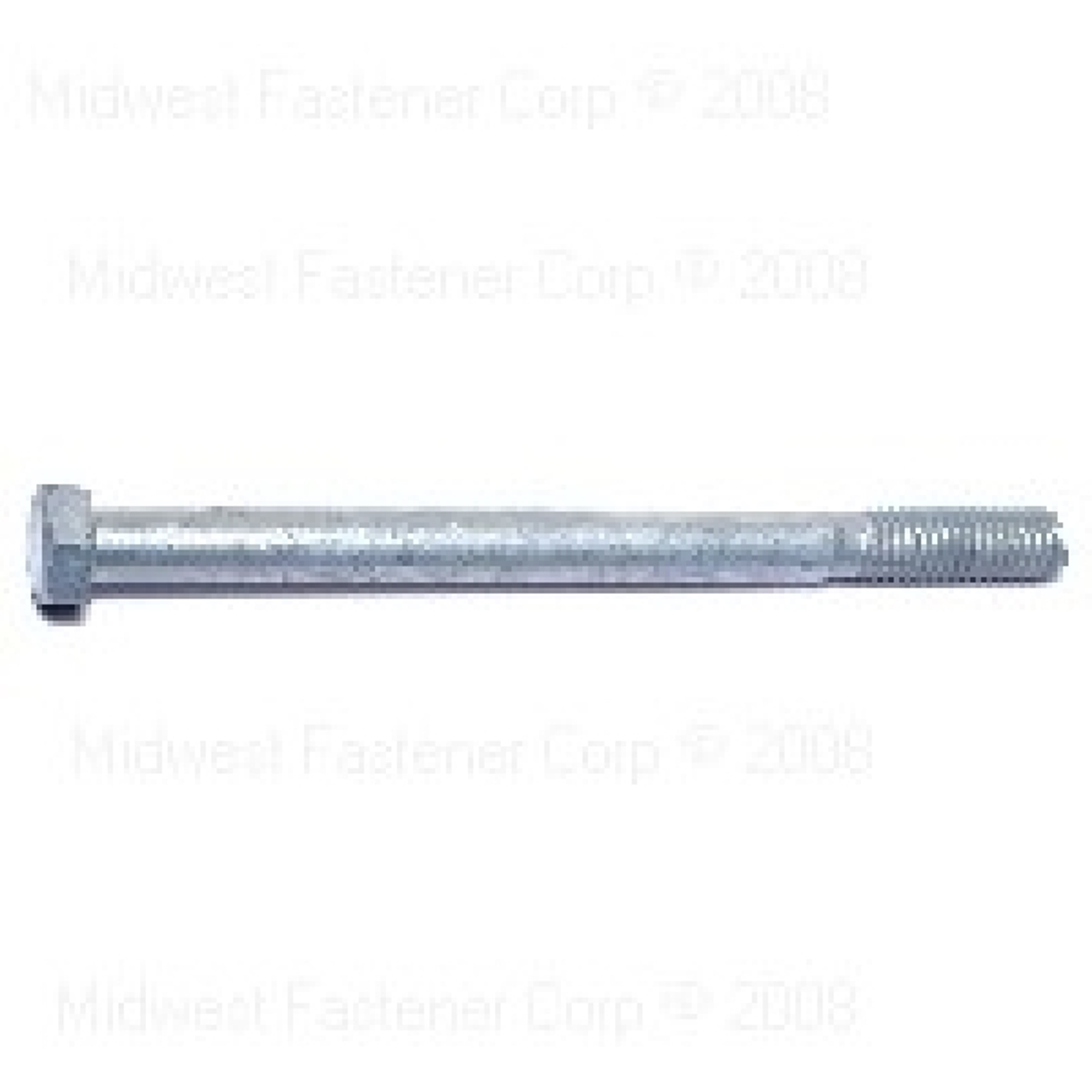 Midwest Fastener 05389 Hex Bolt, 3/8-16 Thread, 5 in OAL, 2 Grade, Galvanized Steel, SAE Measuring, Coarse Thread