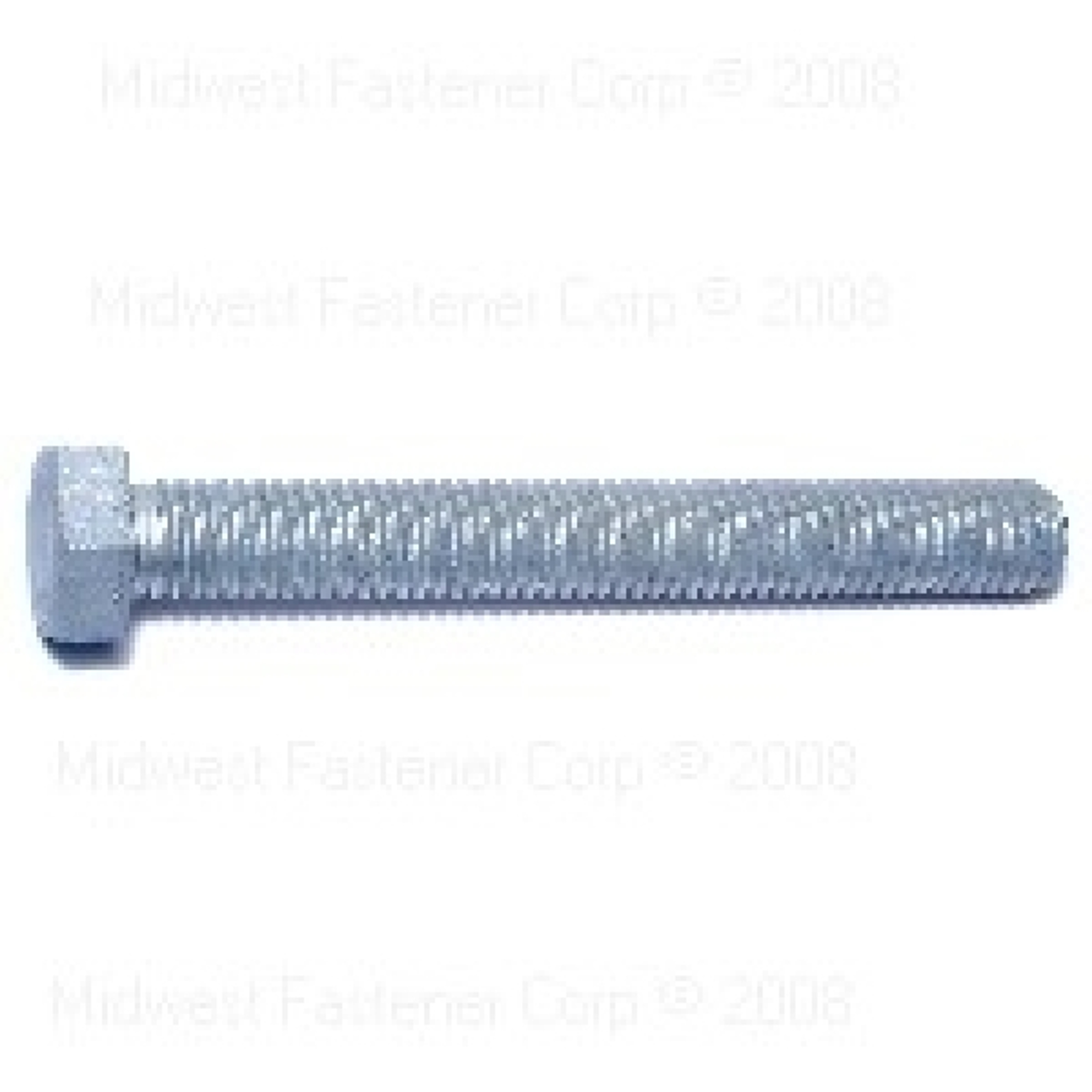 Midwest Fastener 05404 Hex Bolt, 1/2-13 Thread, 4 in OAL, 2 Grade, Galvanized Steel, SAE Measuring, Coarse Thread