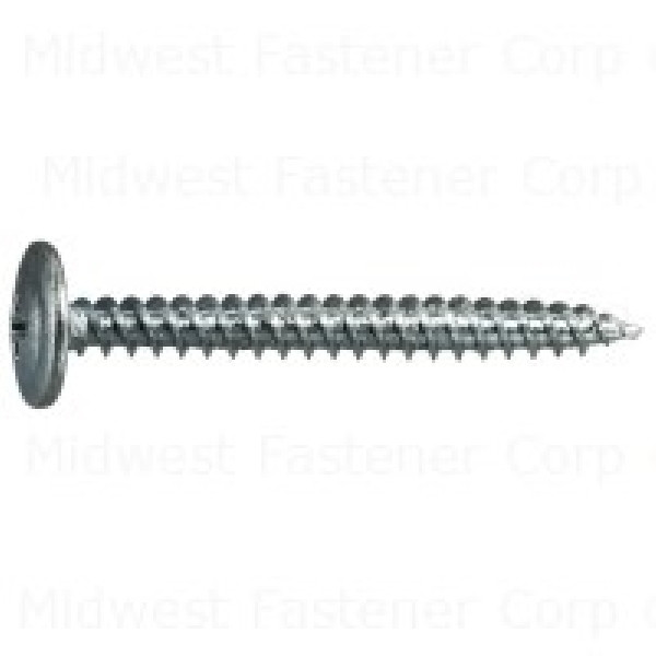Midwest Fastener 08821 Lath Screw, #8 Thread, 1-5/8 in L, Coarse Thread, Truss Head, Phillips Drive, Self-Piercing Point