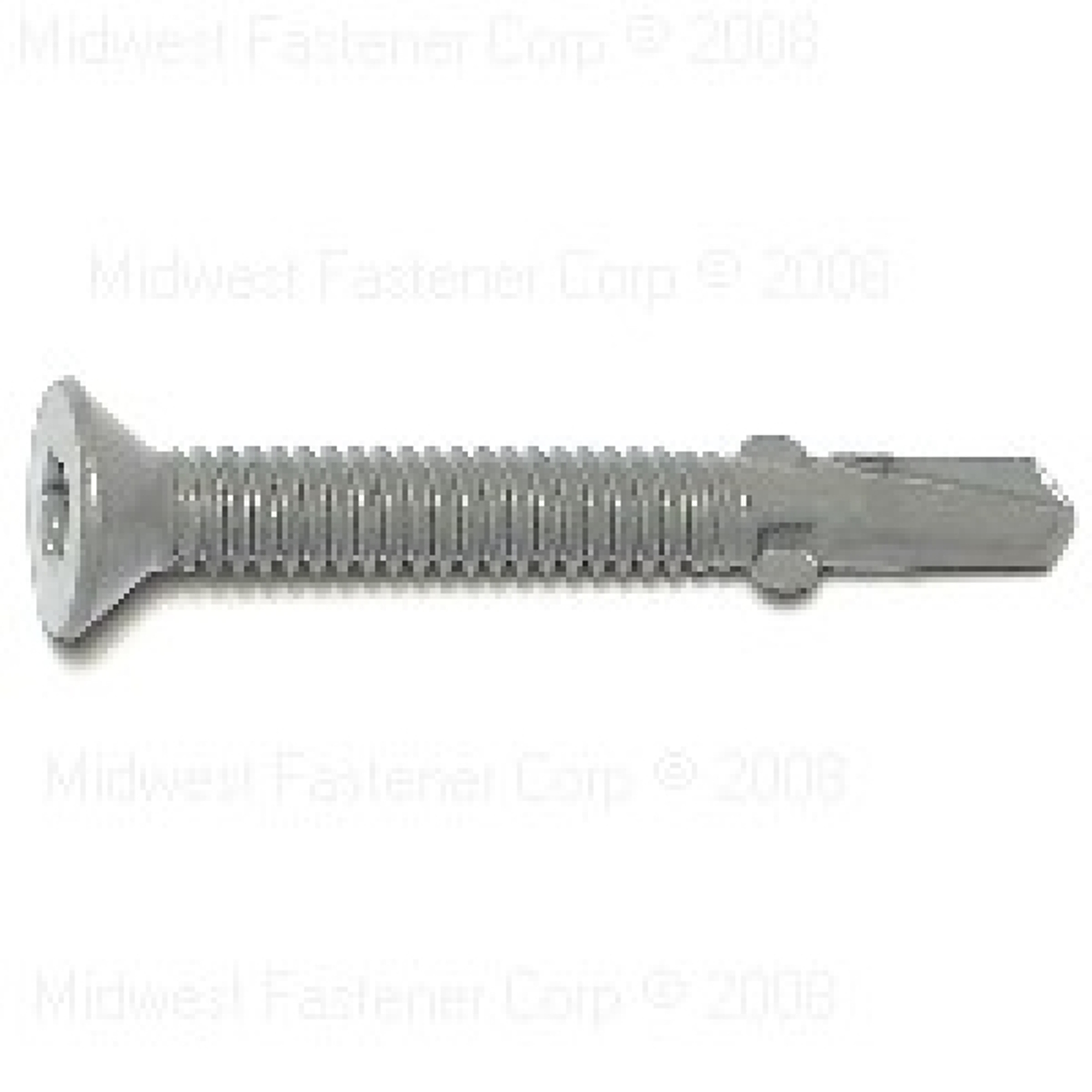 Midwest Fastener 09739 Screw, 2 in L, Coarse Thread, Flat Head, Star Drive, Self-Drilling Point, Steel, Zinc, 47 PK