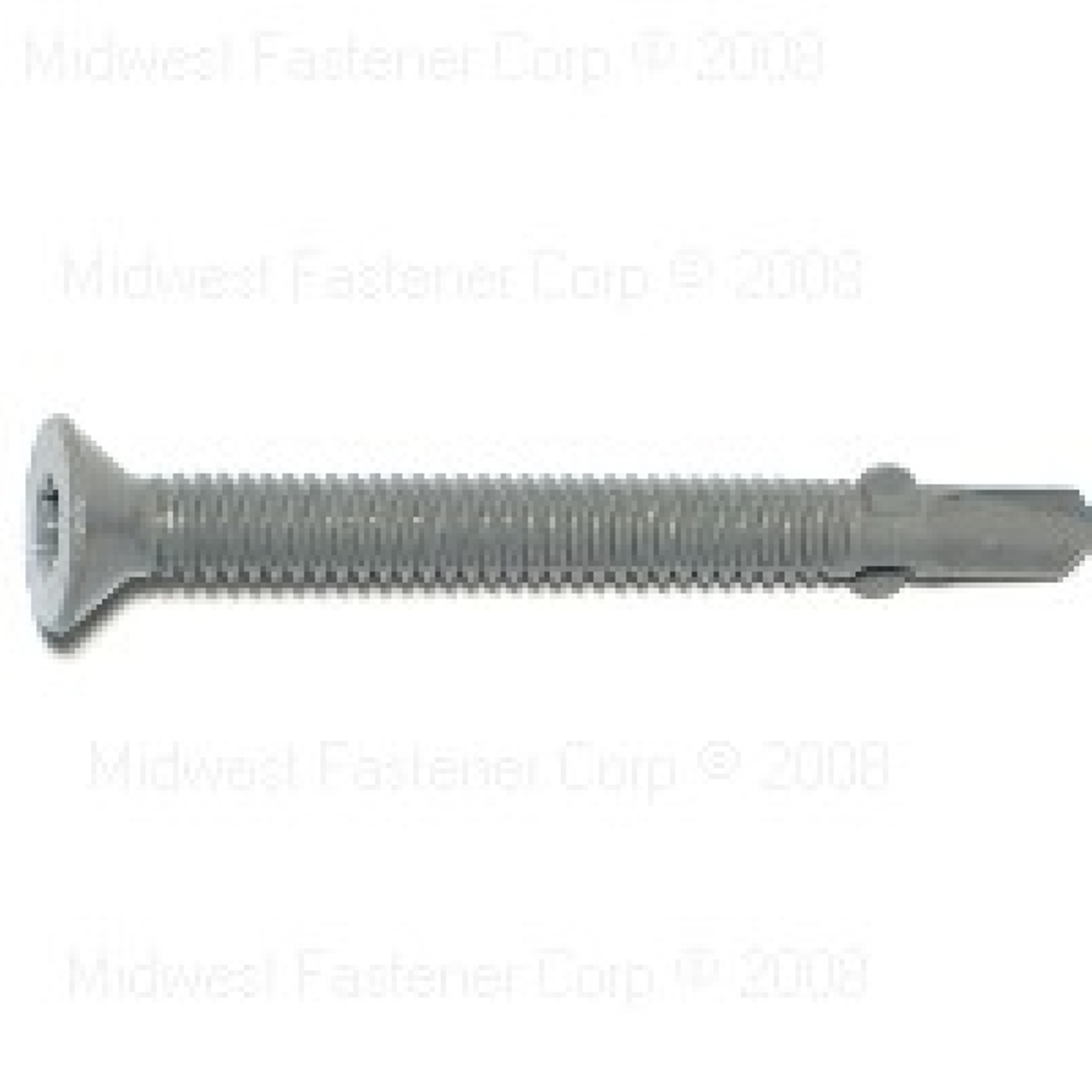 Midwest Fastener 09740 Screw, 2-1/2 in L, Coarse Thread, Flat Head, Star Drive, Self-Drilling Point, Steel, Zinc, 38 PK