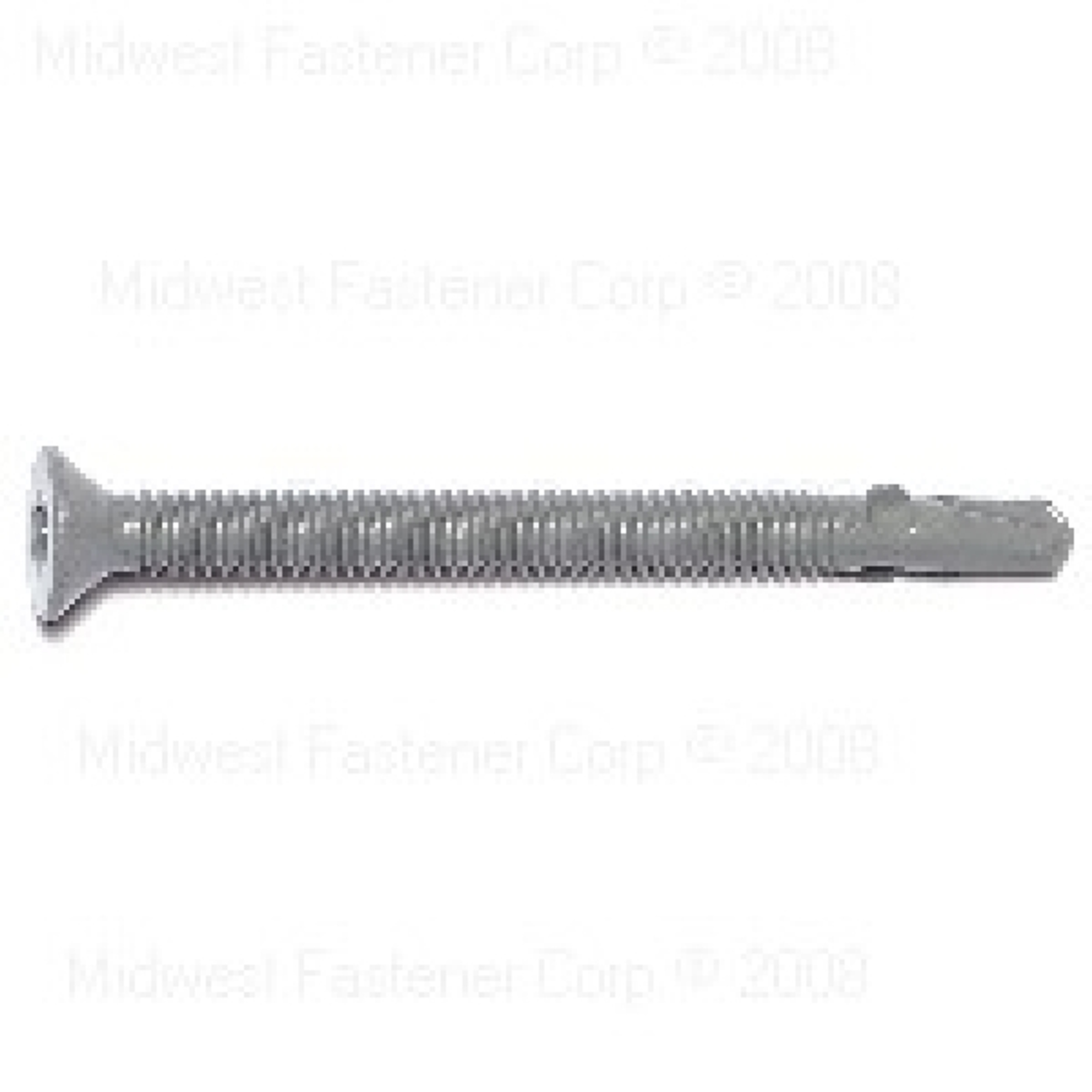 Midwest Fastener 09741 Screw, 3 in L, Coarse Thread, Flat Head, Star Drive, Self-Drilling Point, Steel, Zinc, 32 PK