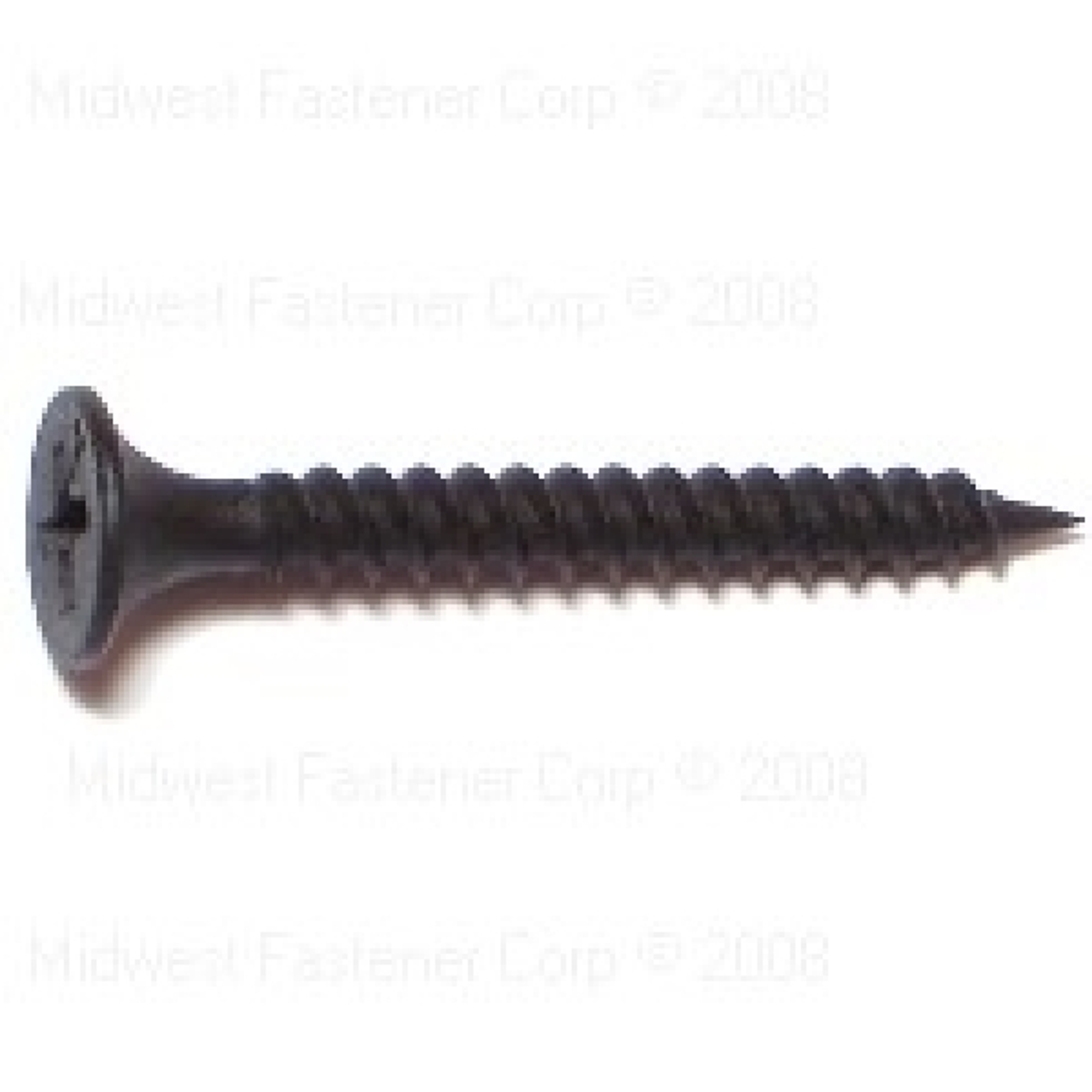 Midwest Fastener 10201 Screw, #6 Thread, 1-1/4 in L, Fine Thread, Bugle Head, Phillips Drive, Sharp Point, Steel, 1 PK