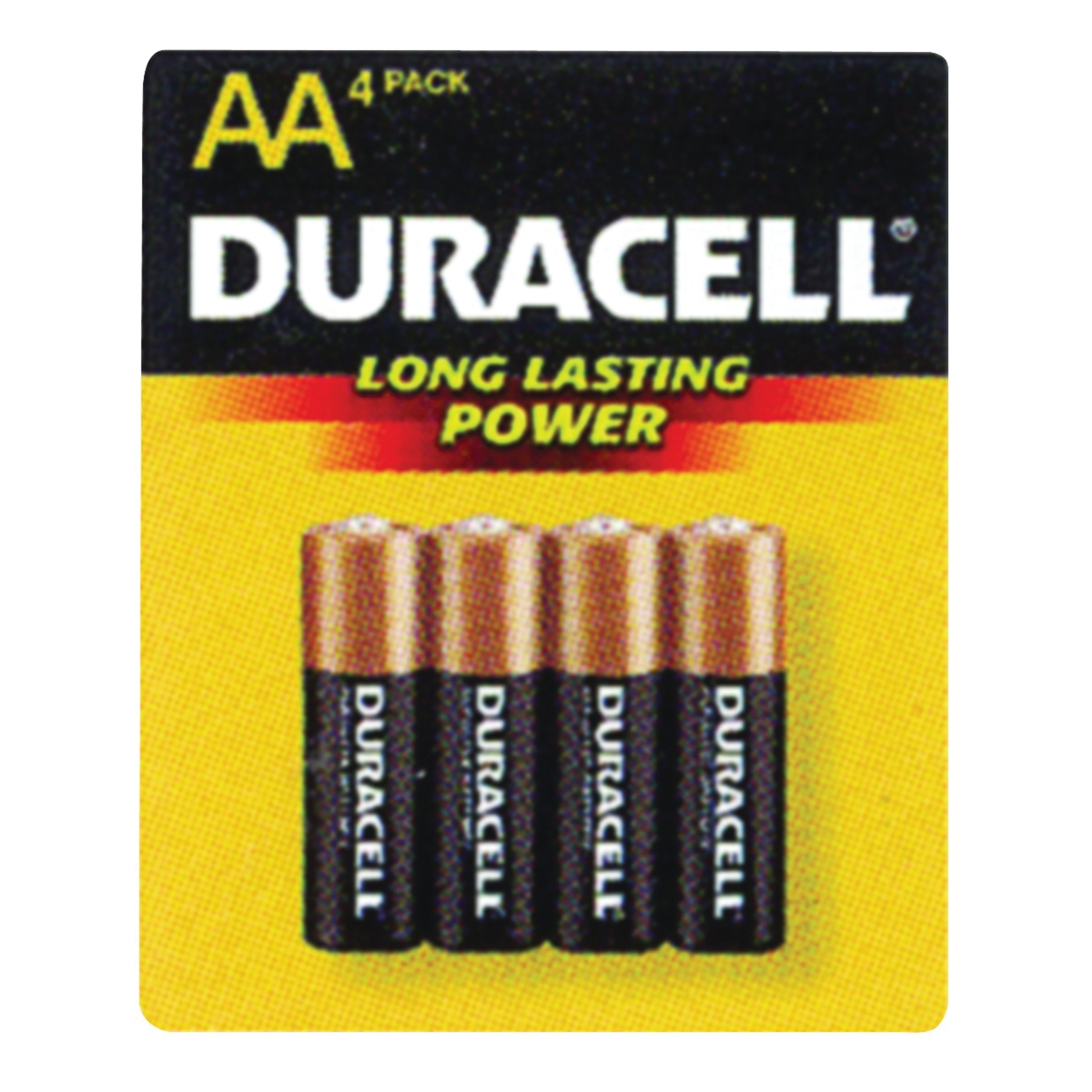 Duracell COPPERTOP MN1500 Series MN1500B4Z Battery, 1.5 V Battery, AA Battery, Alkaline, Manganese Dioxide
