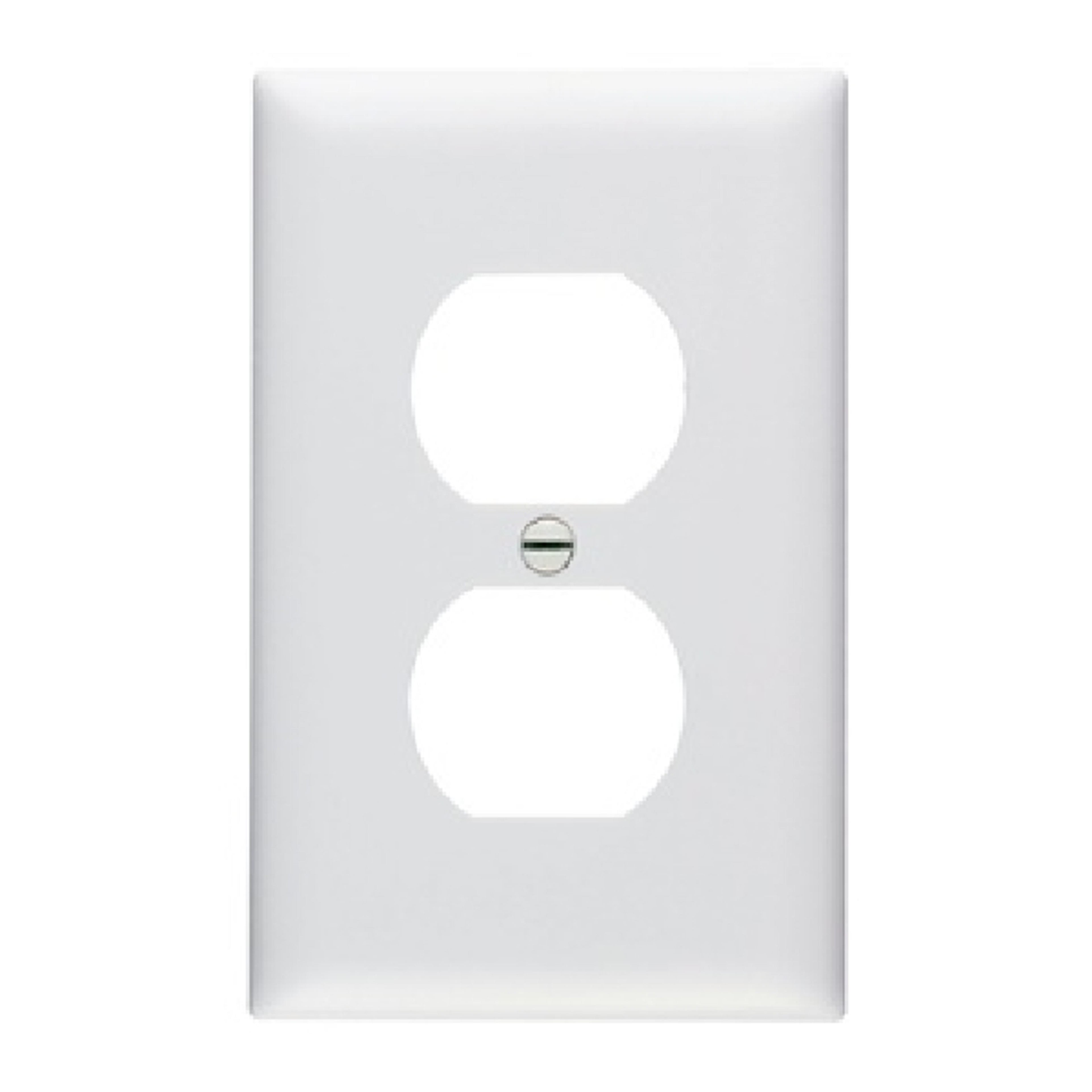 Pass & Seymour TradeMaster TP Series TP8WCC100 Receptacle Wallplate, 4.687 in L, 2.937 in W, Standard, White Color