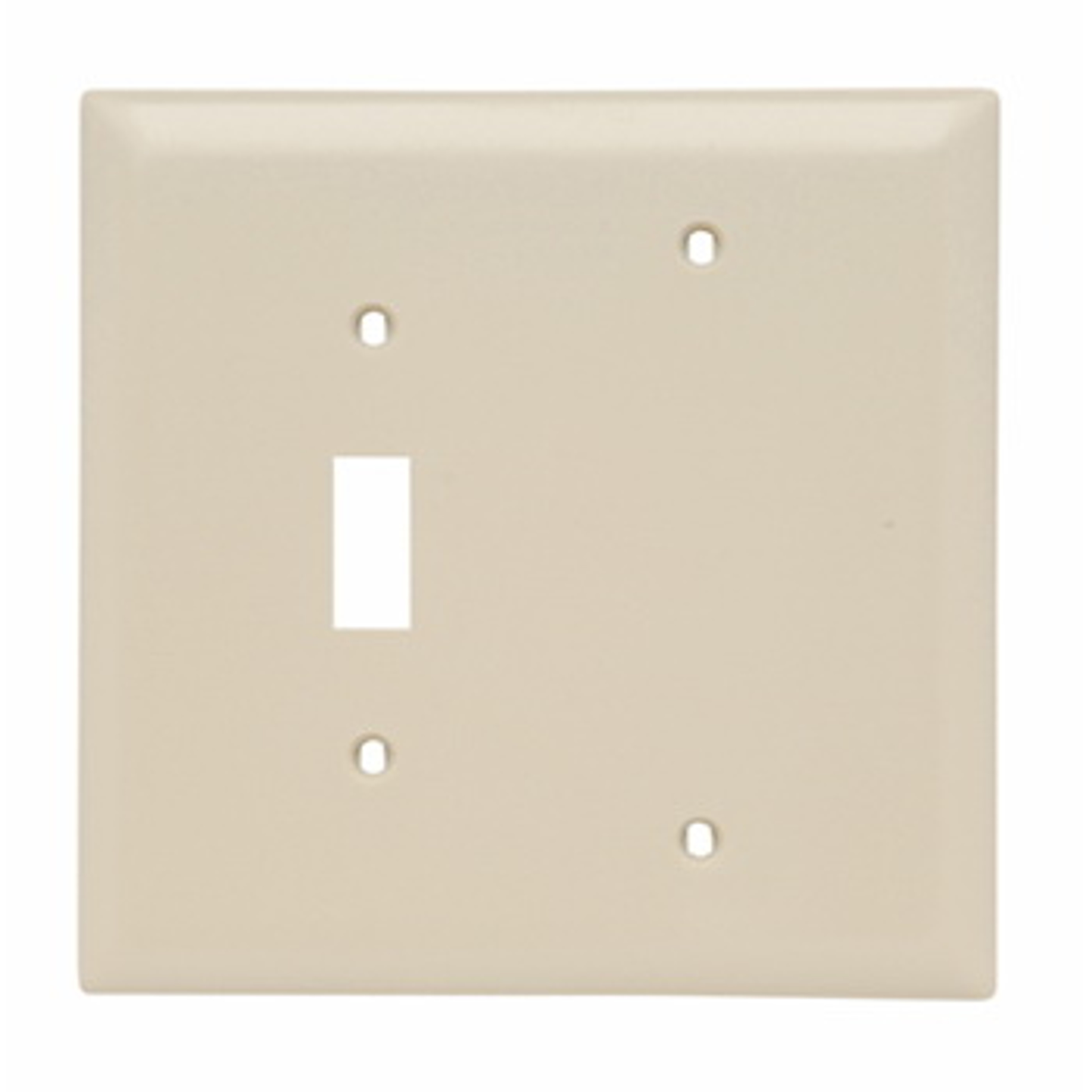 Pass & Seymour TPJ113I Combination Wallplate, Jumbo, 2-Gang, Nylon, Ivory