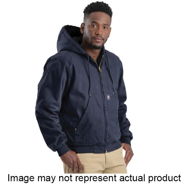 Berne Heartland Series HJ375TBG-2XL Washed Duck Jacket, 2XL, Cotton, Timber, Hooded, Zipper, Regular