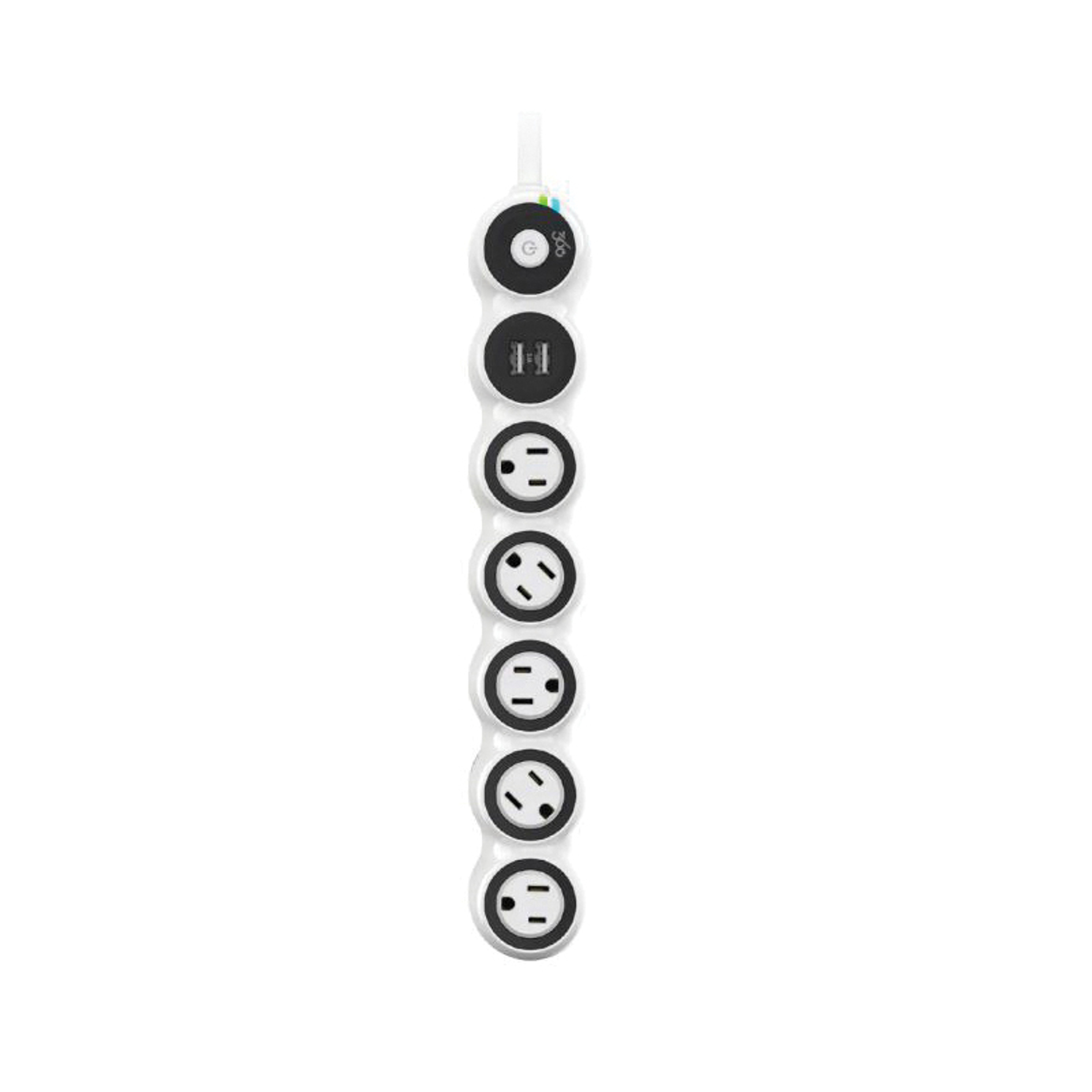 360 Electrical PowerCurve2.4 360571 Surge Protector With Dual USB Ports, 120 V, 15 A, 5-Outlet, 1080 J Energy