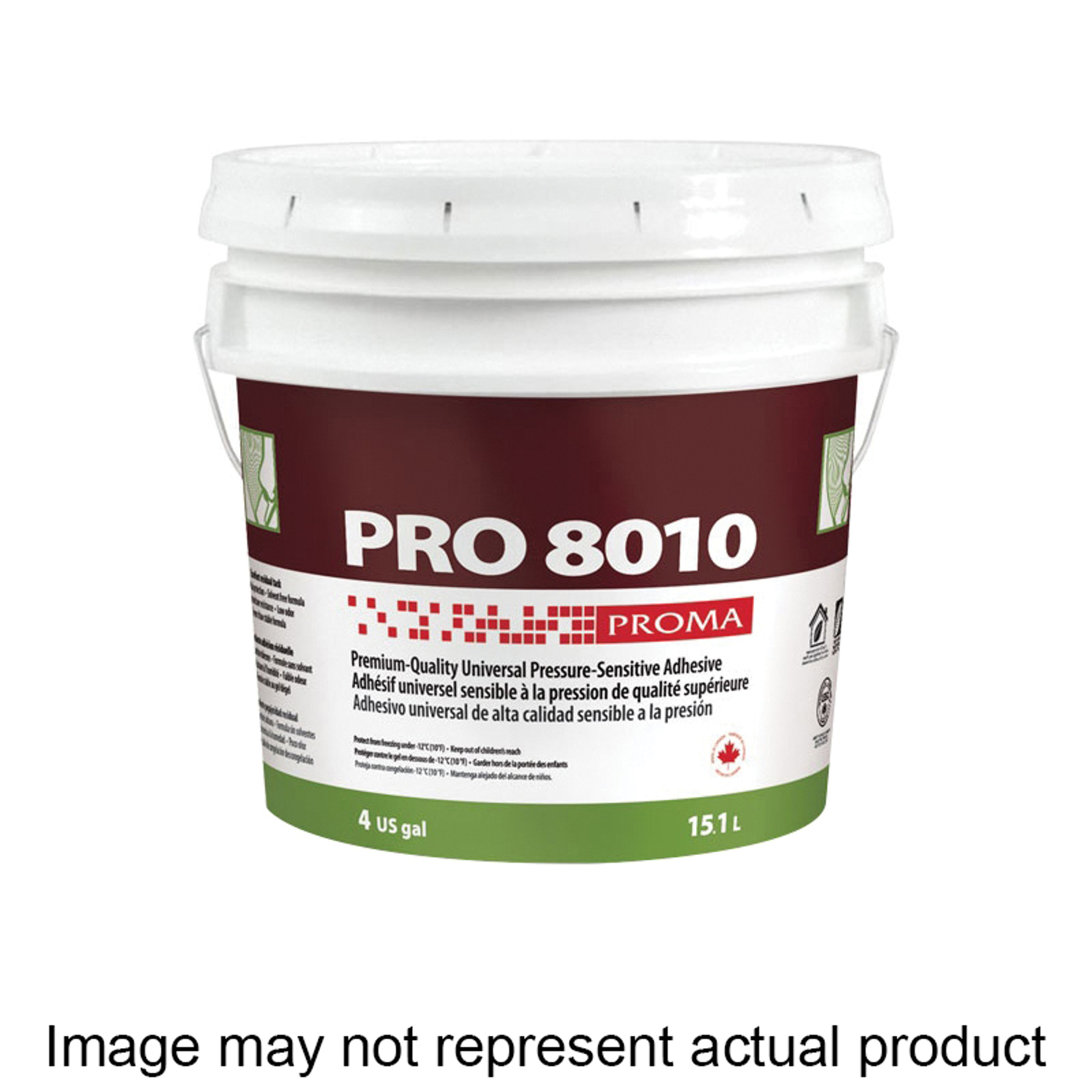 PROMA PRO 8010 Series 08010 Multi-Flooring Tile Adhesive, Paste, White, 1 gal, Pail