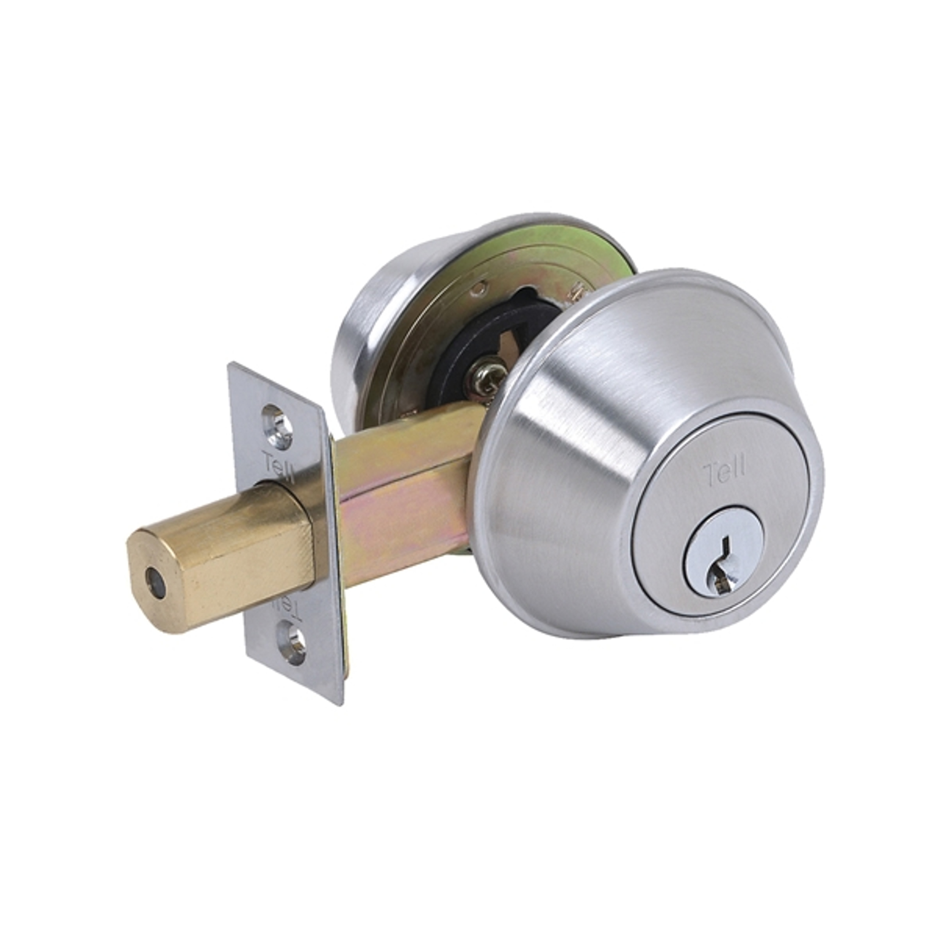 Tell Manufacturing CL100056 Deadbolt, 2-3/8, 2-3/4 in Backset, SCC Keyway, 1-3/4 to 1-3/8 in Thick Door