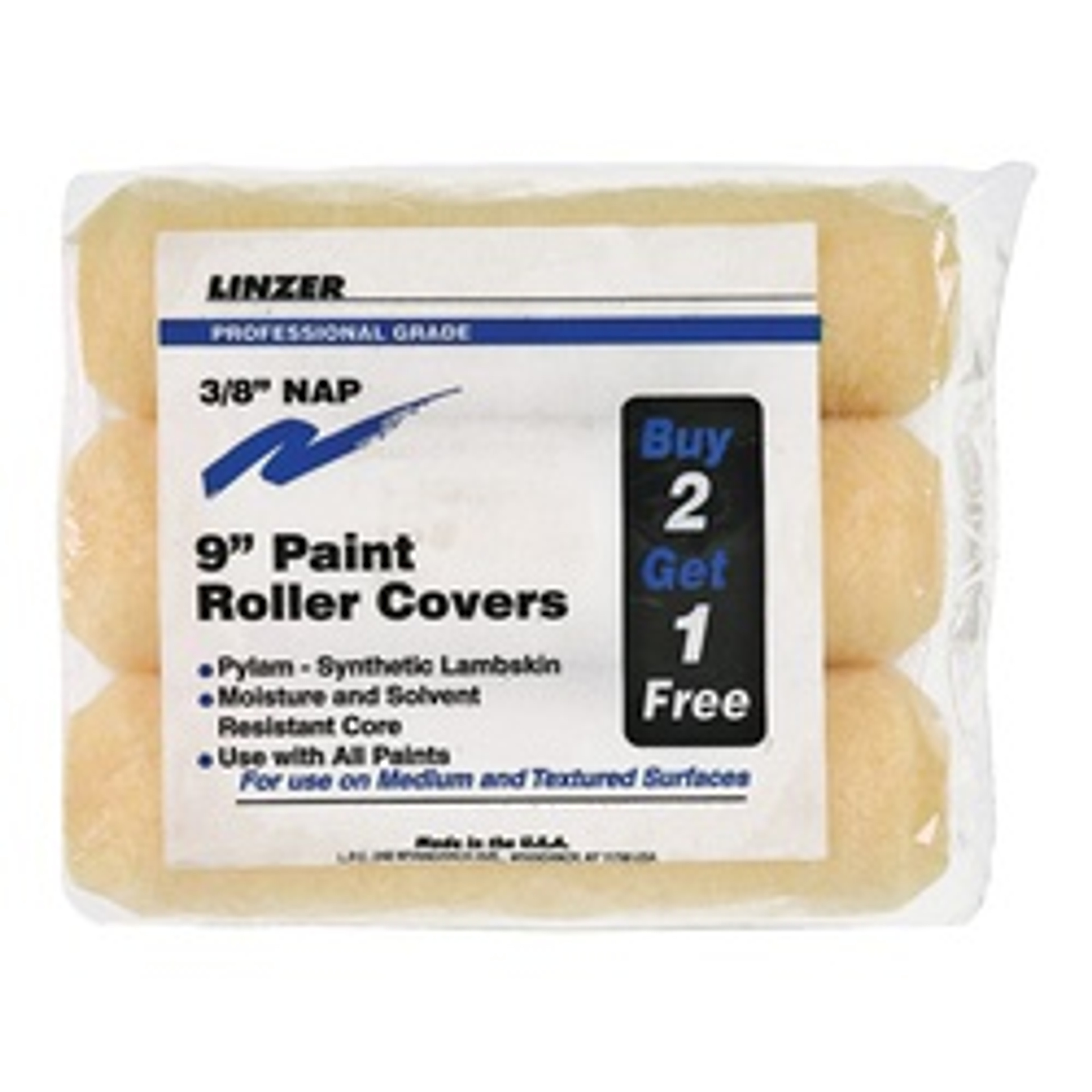 Linzer RS1433 Paint Roller Cover, 3/8 in Thick Nap, 9 in L available at Hep Sales & North Main Lumber image number 1