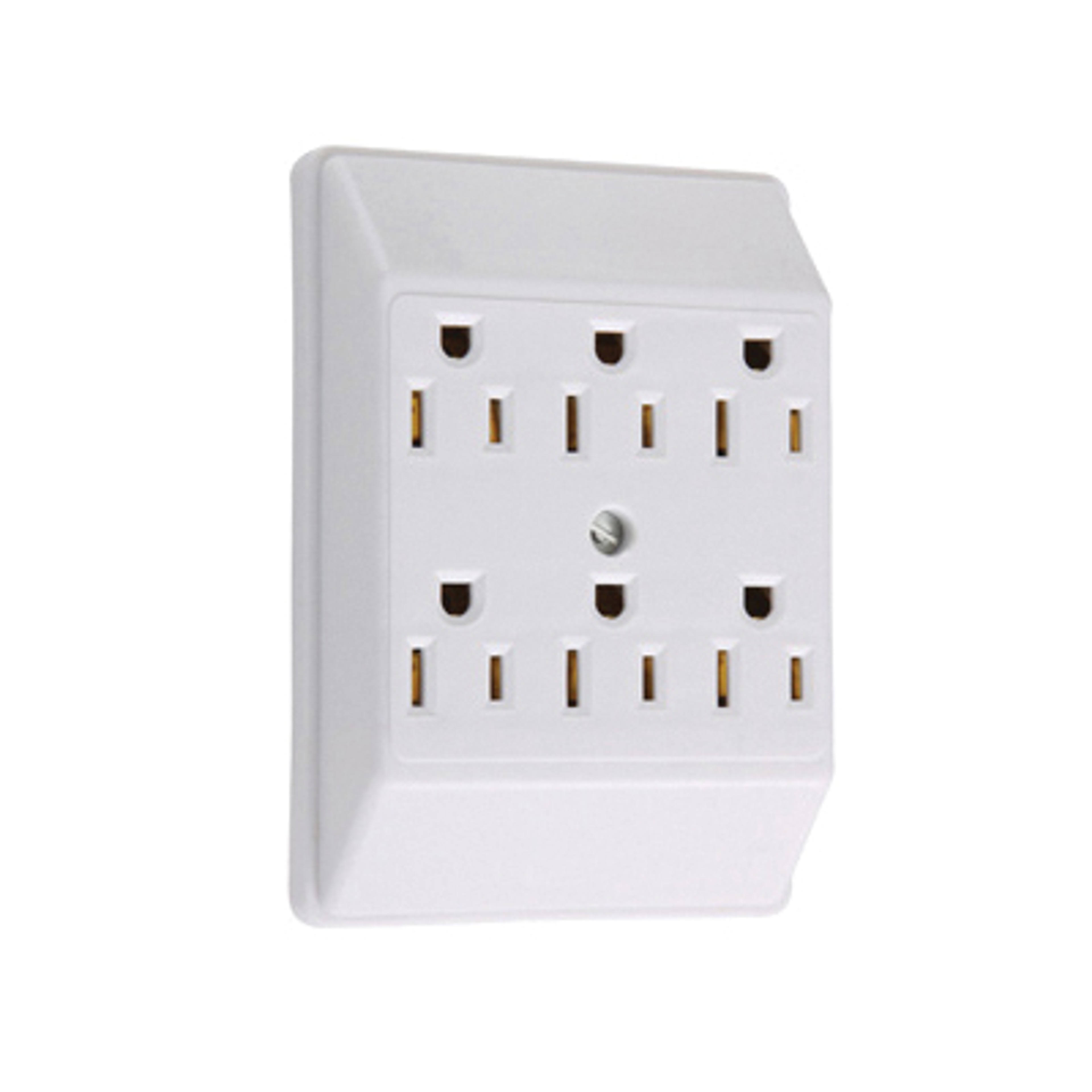 Pass & Seymour 226PAW Adapter, 2-Pole, 15 A, 125 V, 2 to 6-Outlet, White