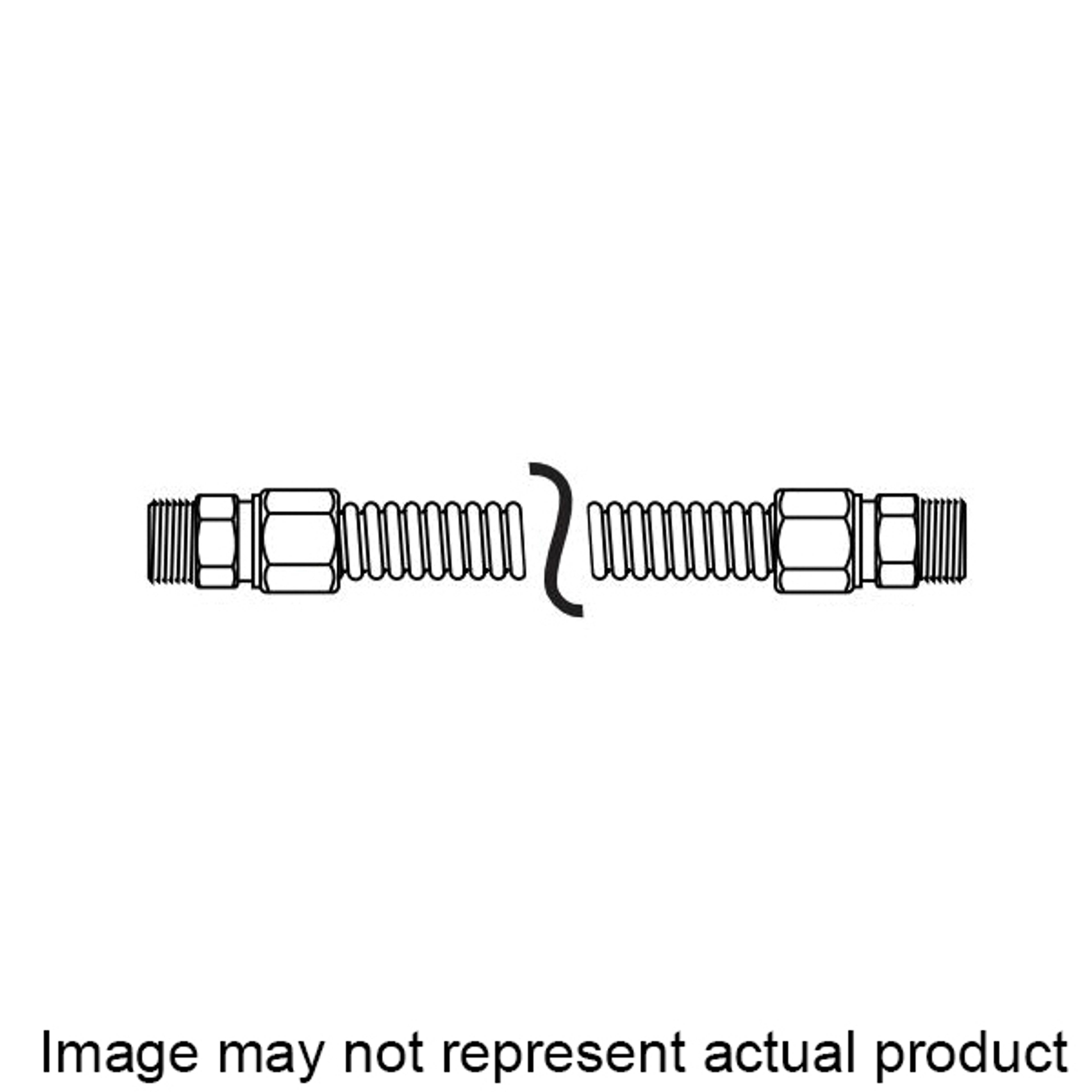 DuraTrac 01-Y612-28 Flexible Gas Connector, 3/4 in, FIP x MIP, 12 in L, 5/8 in OD
