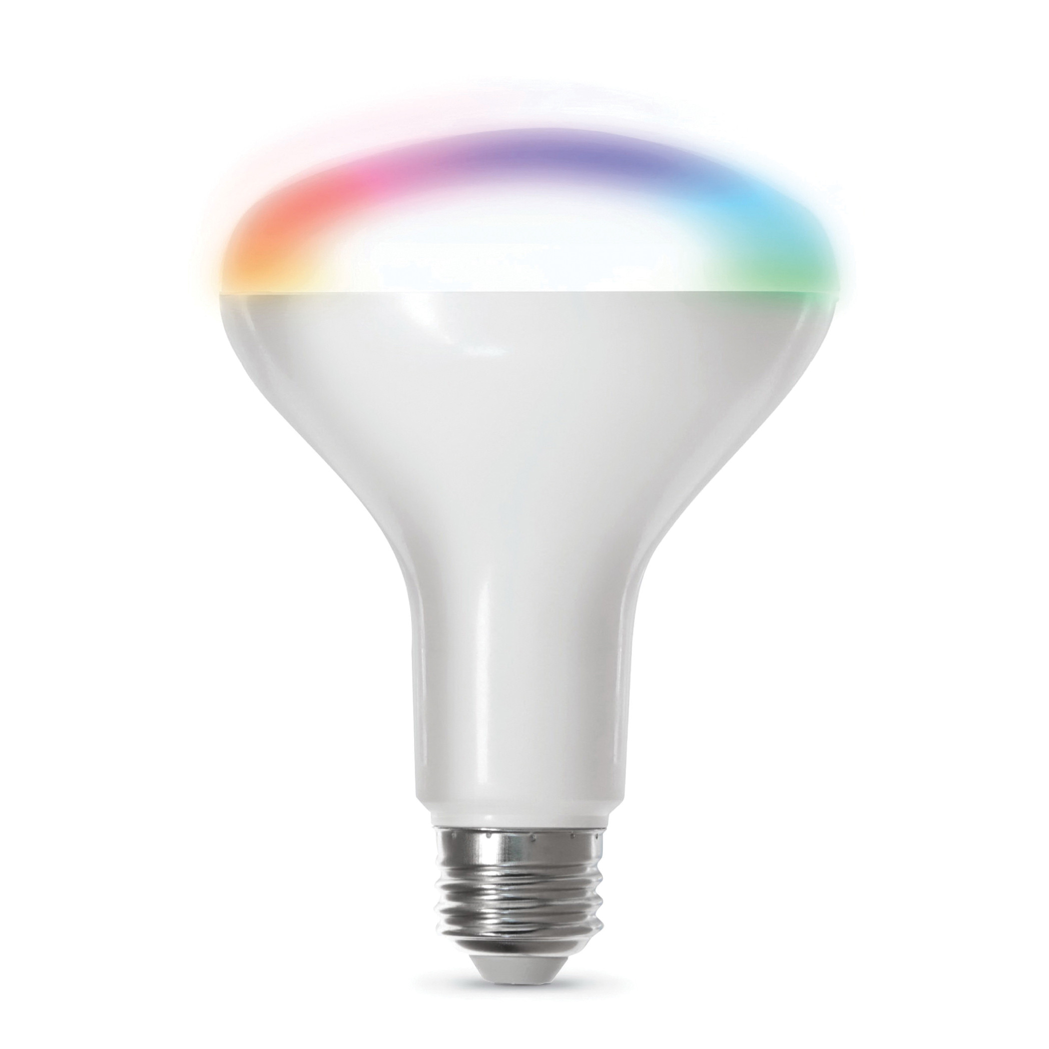 Feit Electric BR30/RGBW/CA/AG Smart Bulb, 650 Lumens, 2700 to 6500 K Color Temp, 8 W, Wi-Fi Connectivity: 2.4 GHz