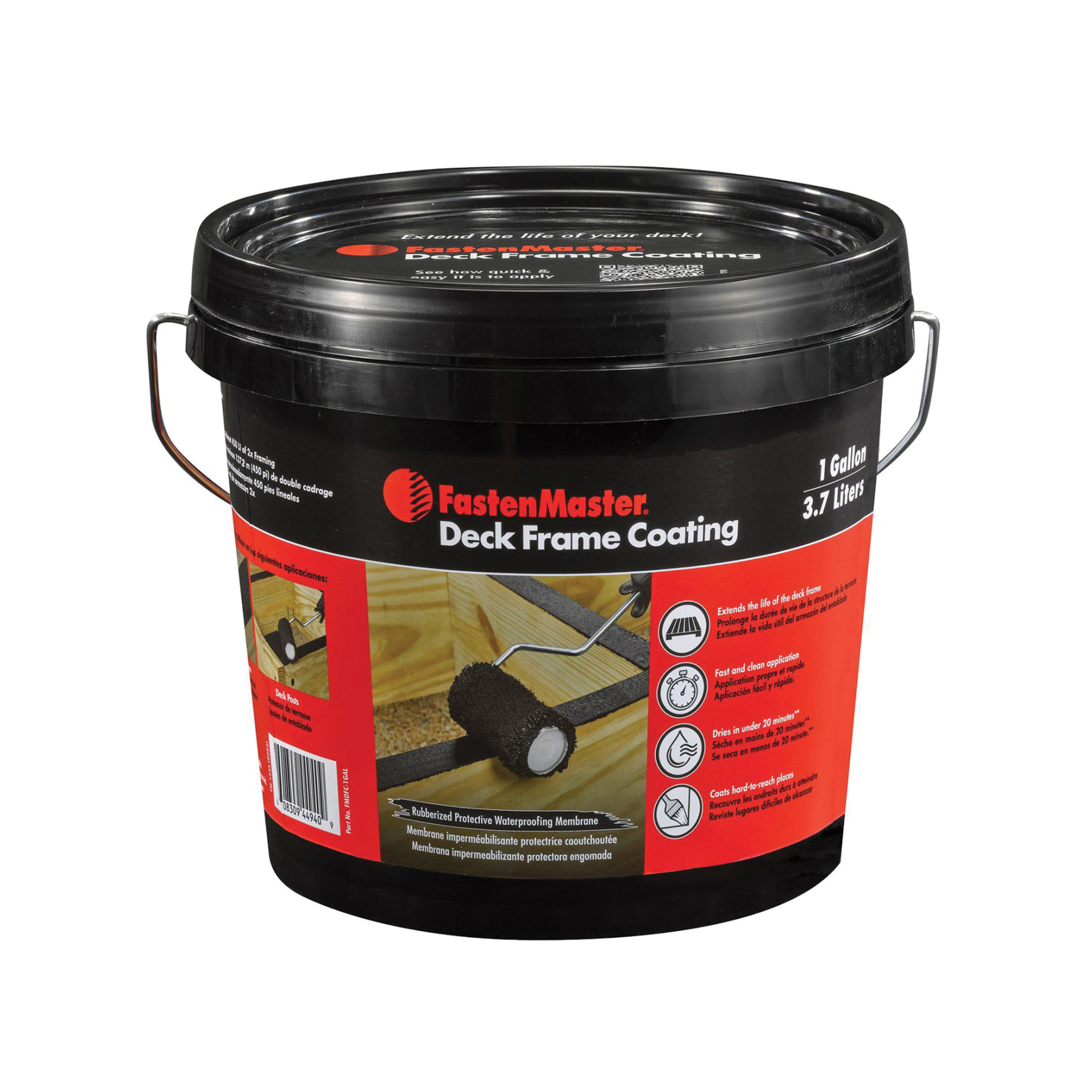 FastenMaster FMDFC-1GAL Waterproofing Coating, Liquid, 1 gal Bucket
