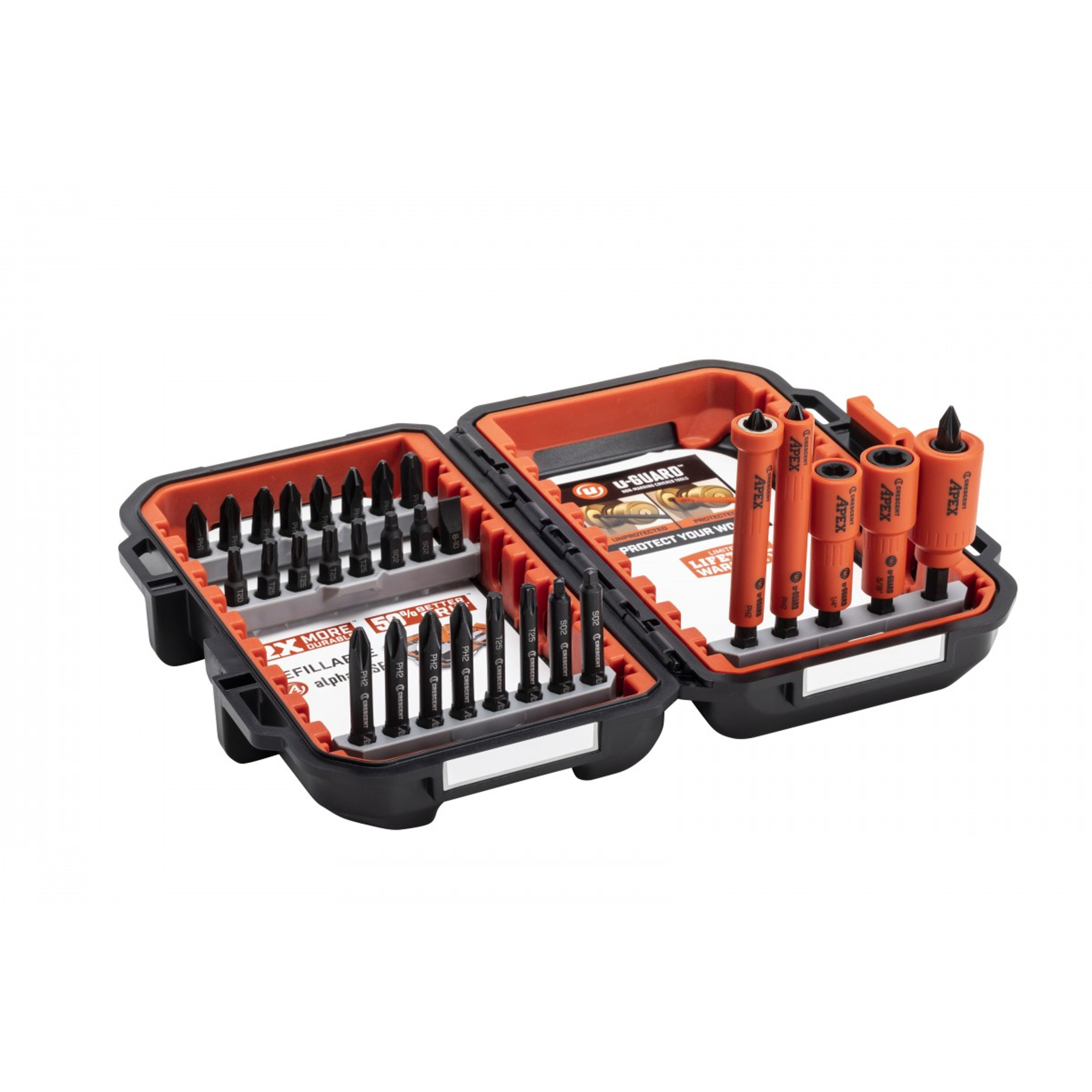 Crescent APEX u-GUARD CAUGSET-30 Fastening Set, 30-Piece, Steel, Black Oxide