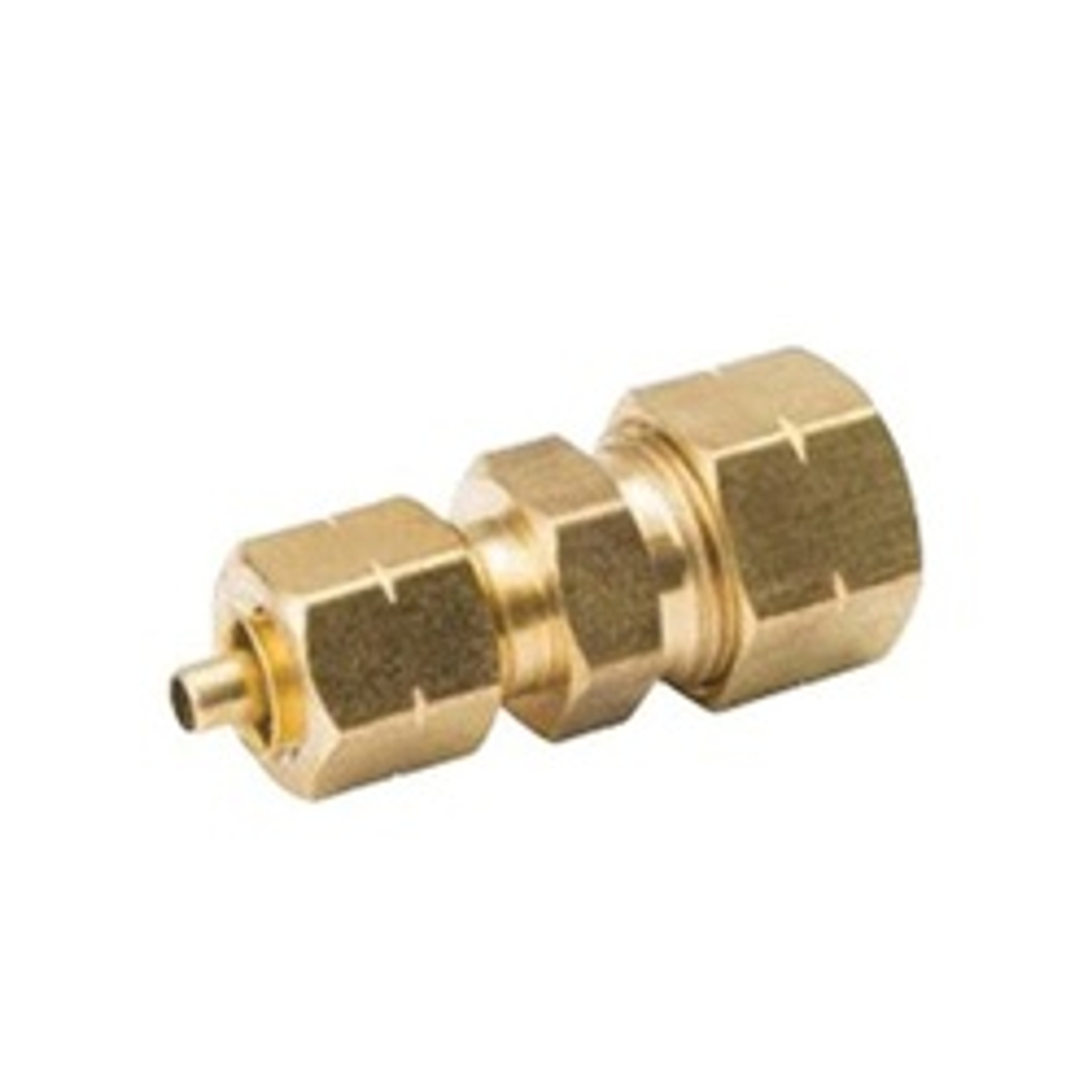 B & K ProLine CP-209NLB Reducing Union, 1/2 x 3/8 in, Compression, Brass, 200 psi Pressure available at Hep Sales & North Main Lumber image number 1