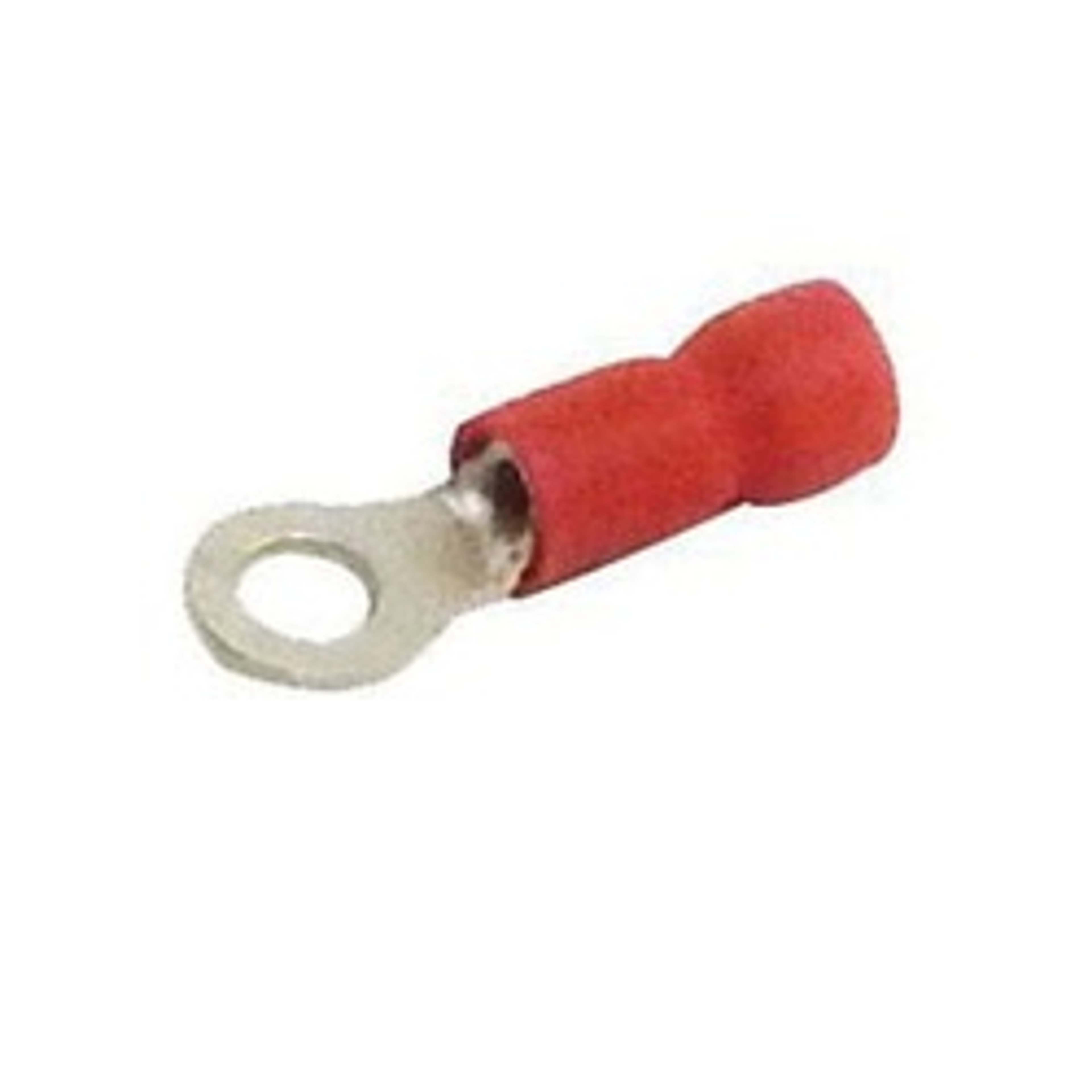 Morris Products Inc 01014 Ring Terminal, 18 A, 600 V, 22 to 16 AWG Wire, #8 Stud, Vinyl Insulation, Red available at Hep Sales & North Main Lumber image number 1