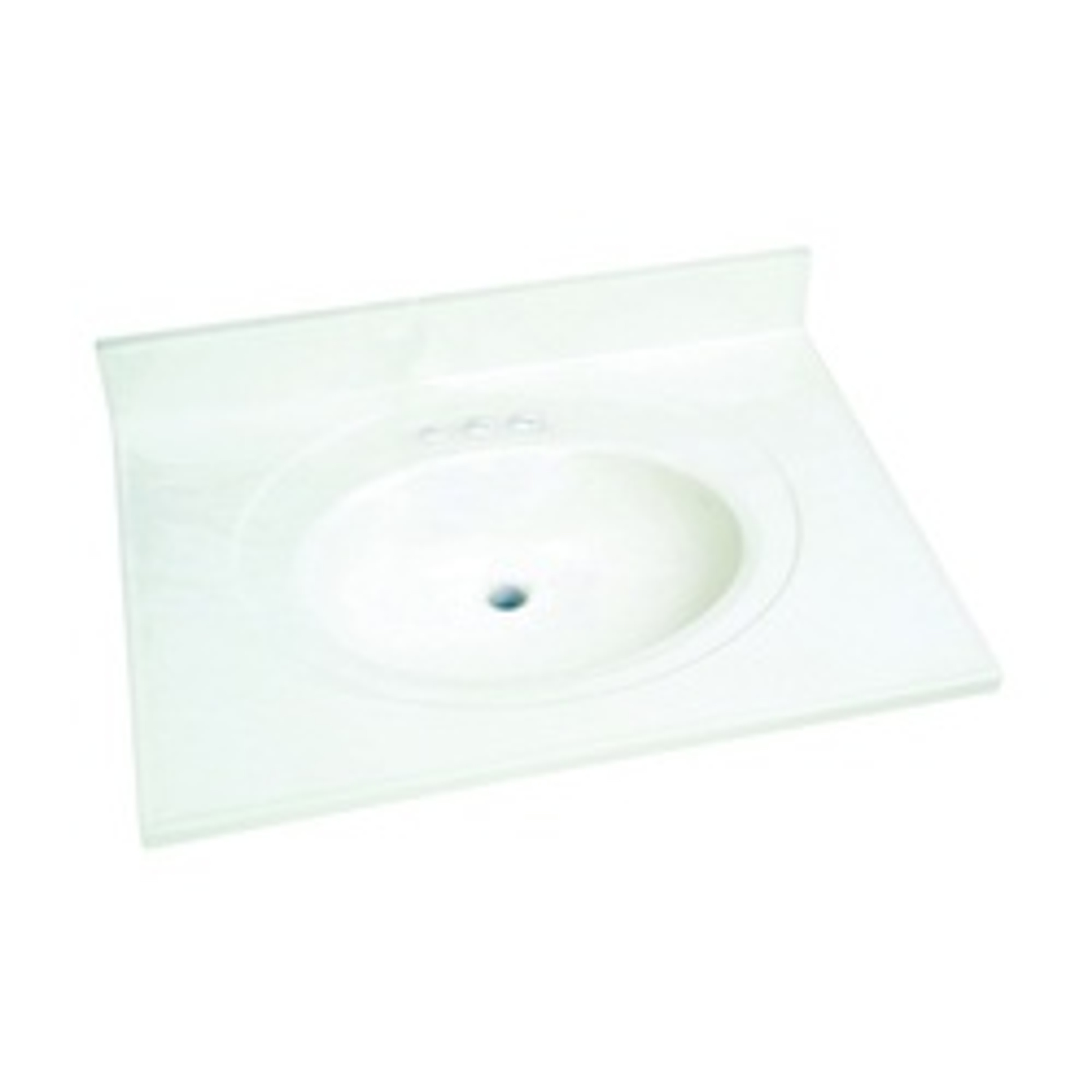 Foremost WS-2231 Vanity Top, 31 in OAL, 22 in OAW, Marble, Solid White, Oval Bowl, Countertop Edge available at Hep Sales & North Main Lumber image number 1