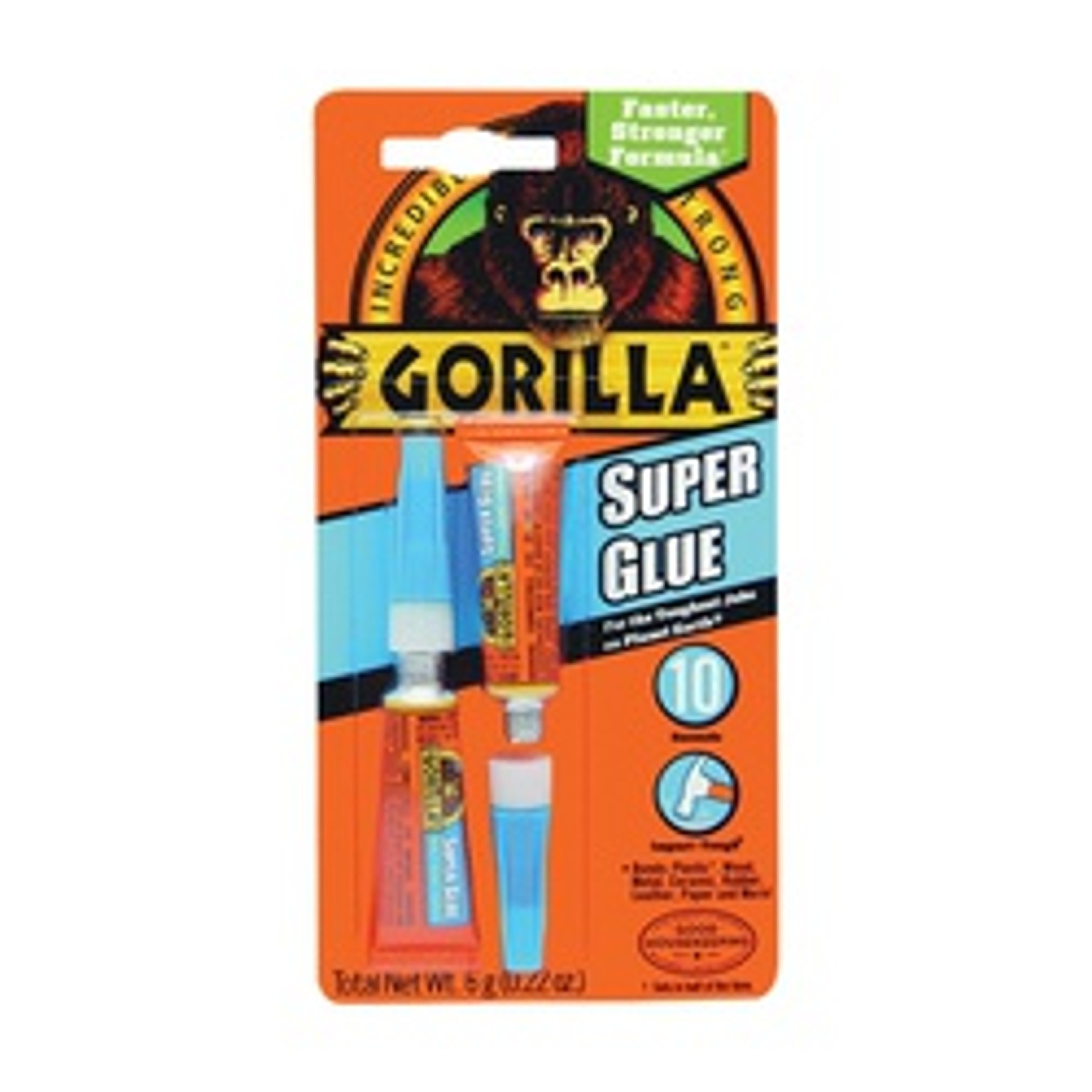 Gorilla 7800109 Super Glue, Liquid, Irritating, Straw/White Water, 3 g Tube available at Hep Sales & North Main Lumber image number 1