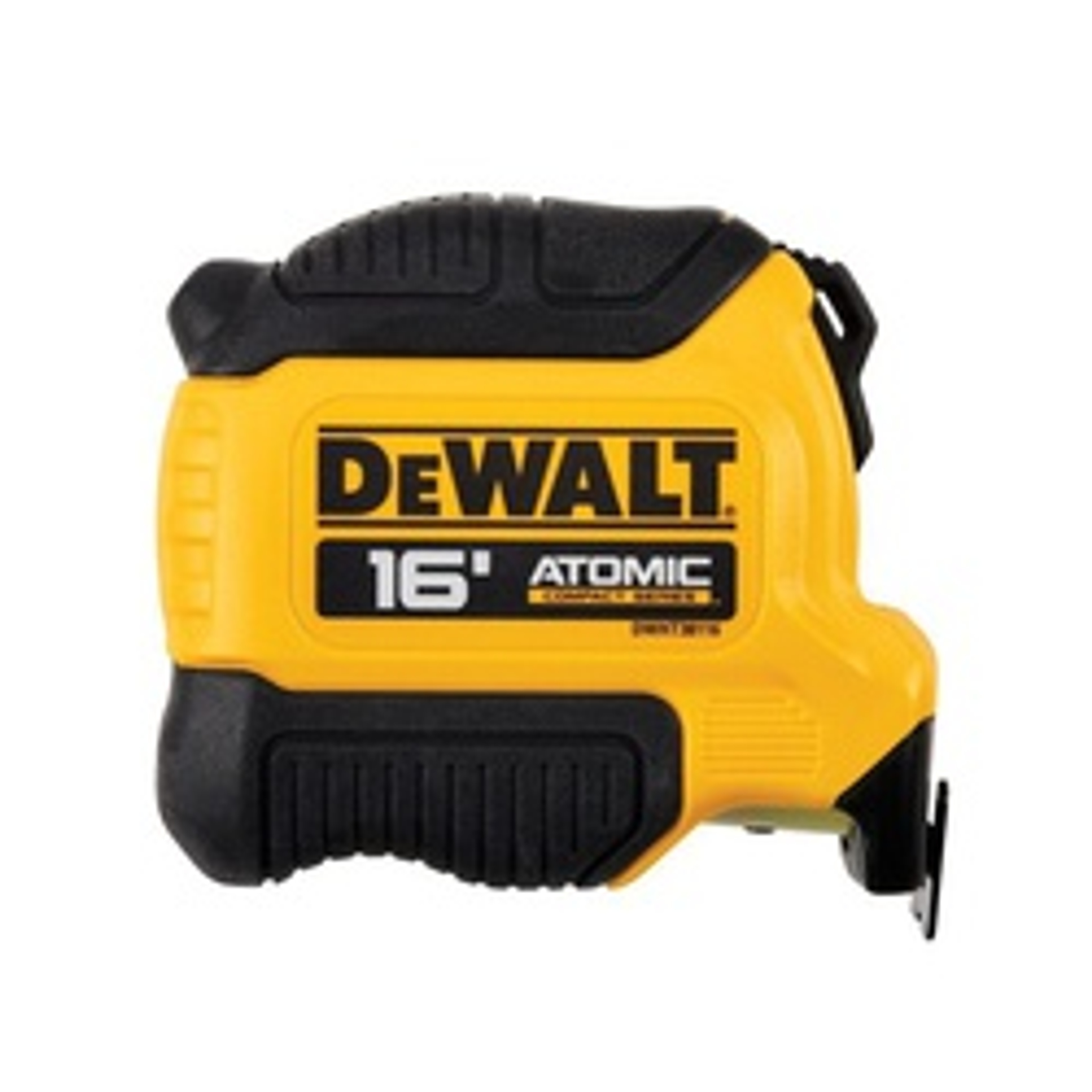DeWALT ATOMIC COMPACT SERIES DWHT38116S Tape Measure, 16 ft L Blade, 1-1/8 in W Blade, Steel Blade, Rubber Case available at Hep Sales & North Main Lumber image number 1