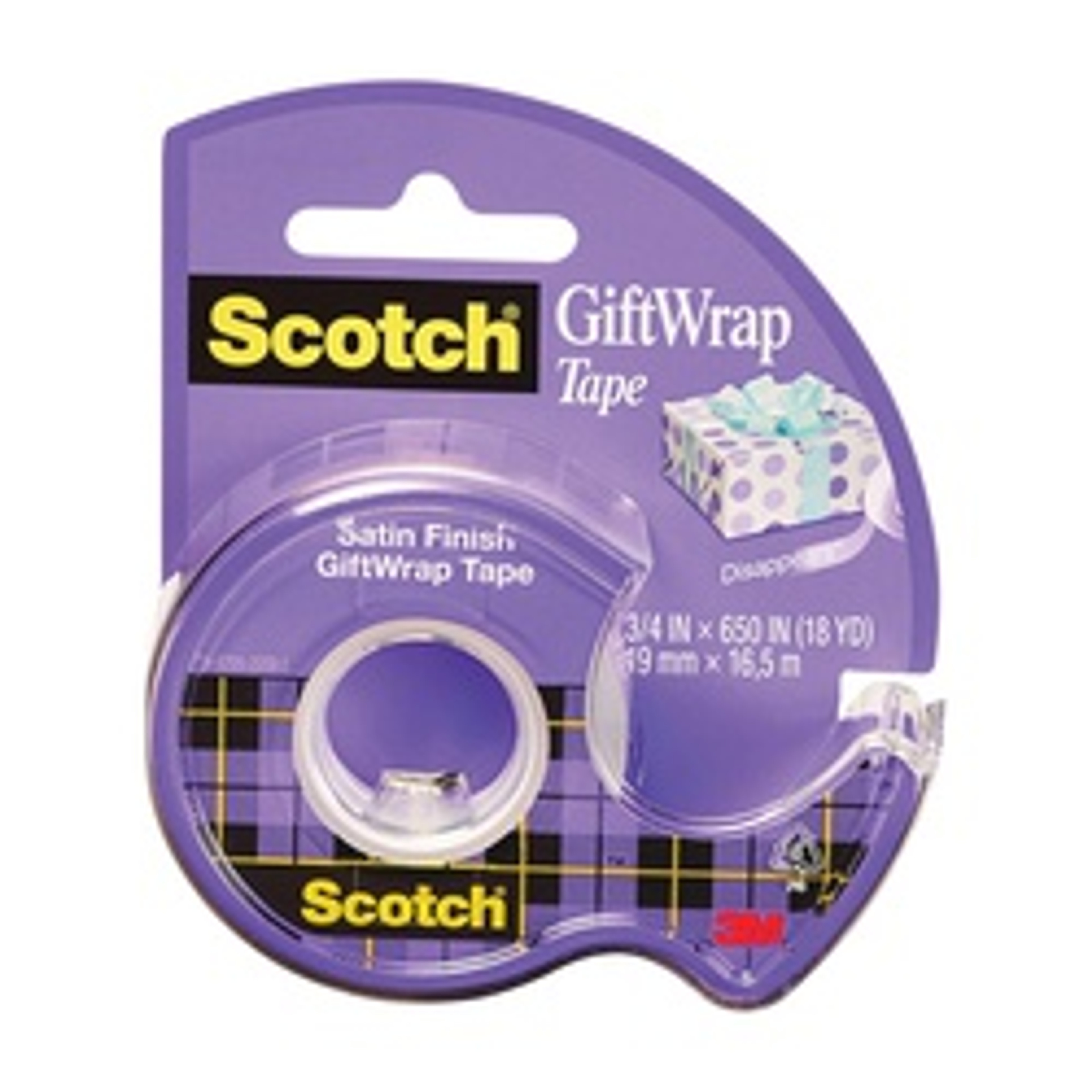 Scotch 15 Giftwrap Tape, 650 in L, 3/4 in W available at Hep Sales & North Main Lumber image number 1