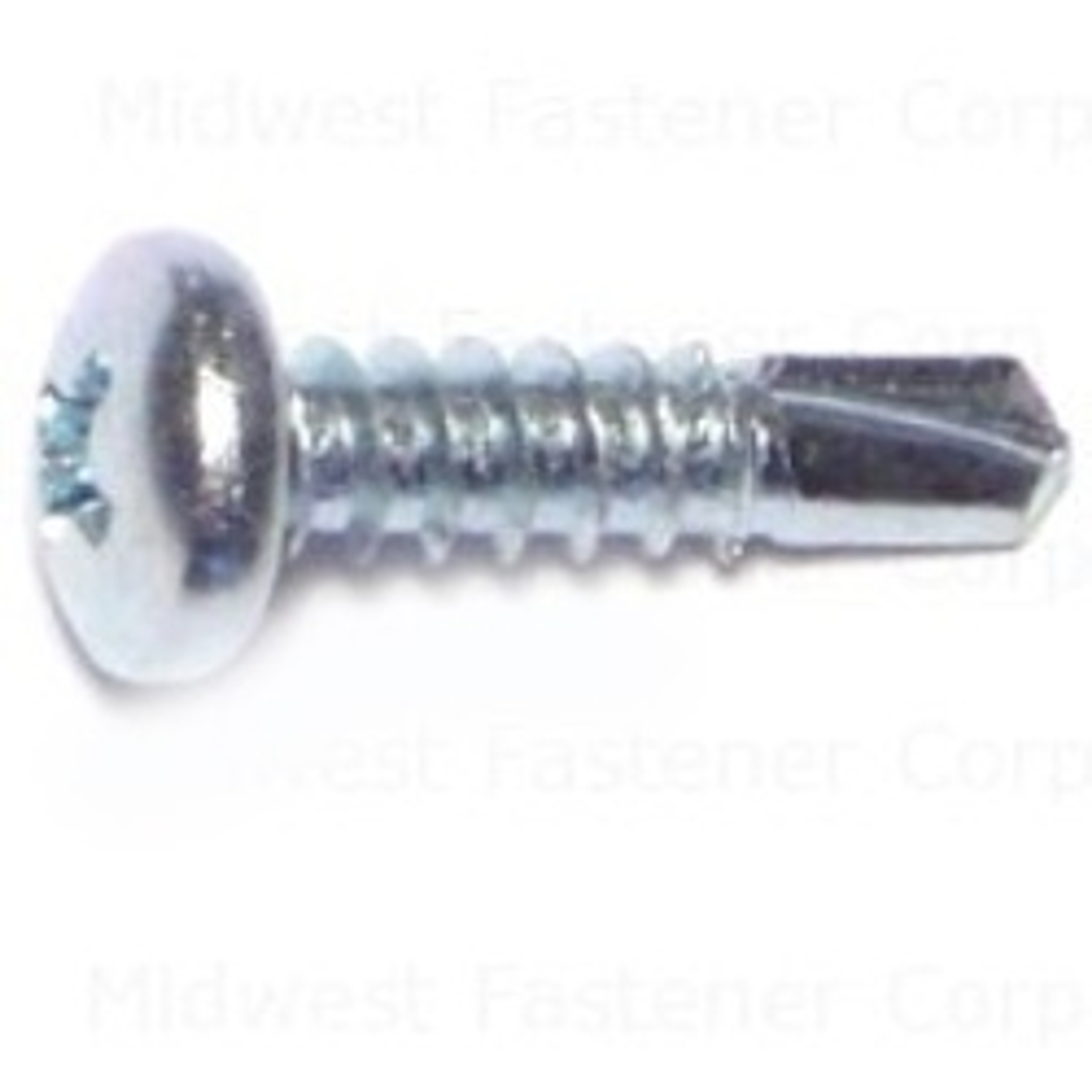 Midwest Fastener 10475 Screw, #10 Thread, 3/4 in L, Pan Head, Self-Drilling Point, Steel, Zinc, 1 PK available at Hep Sales & North Main Lumber image number 1