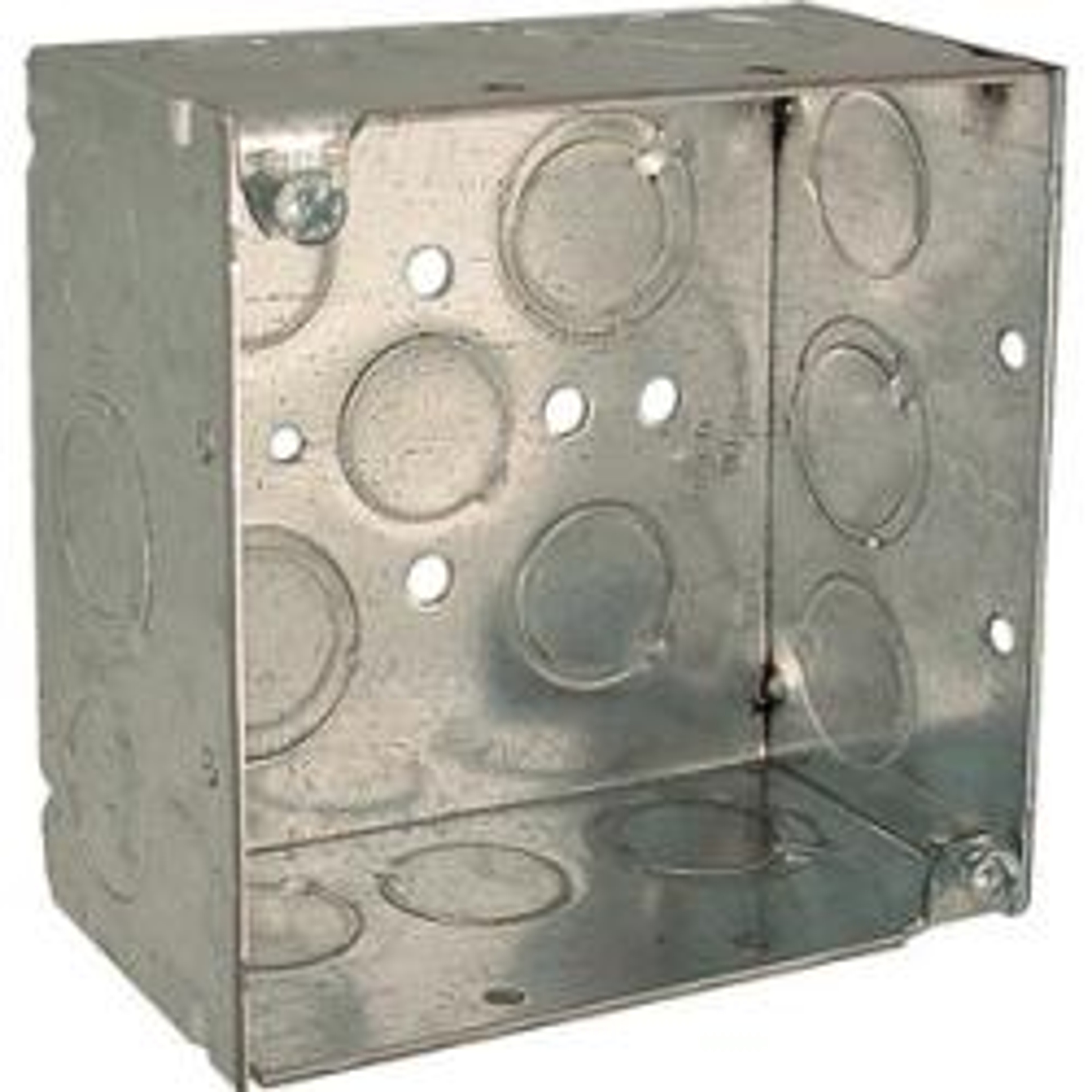 Raco 4SDB-50/75 Switch Box, 2-Gang, 16-Knockout, 1/2, 3/4 in Knockout, Steel, Gray, Galvanized, FM Bracket available at Hep Sales & North Main Lumber image number 1