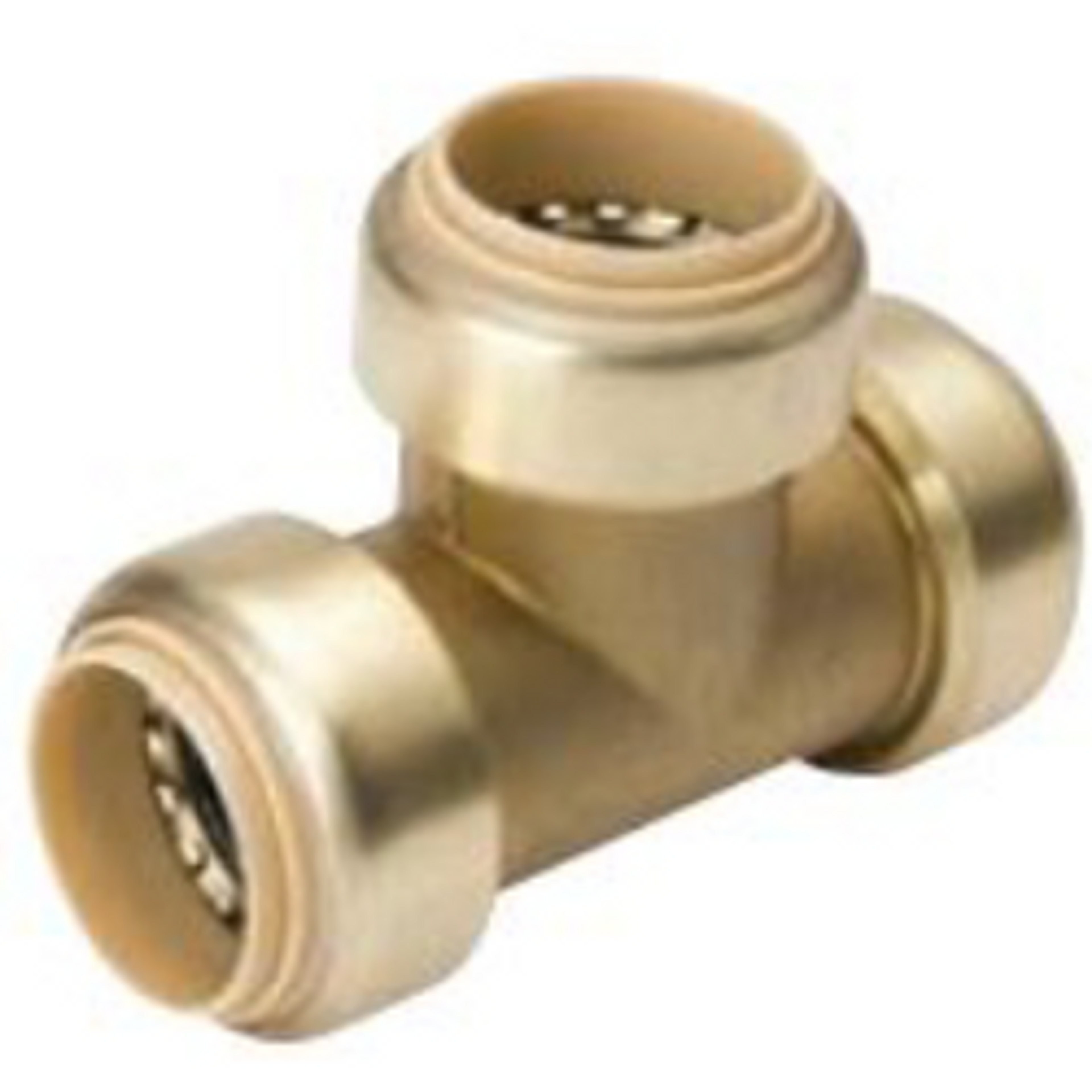 B & K 6632-433 Tee, 3/4 x 1/2 x 1/2 in, Push Fit, Brass, 200 psi Pressure available at Hep Sales & North Main Lumber image number 1