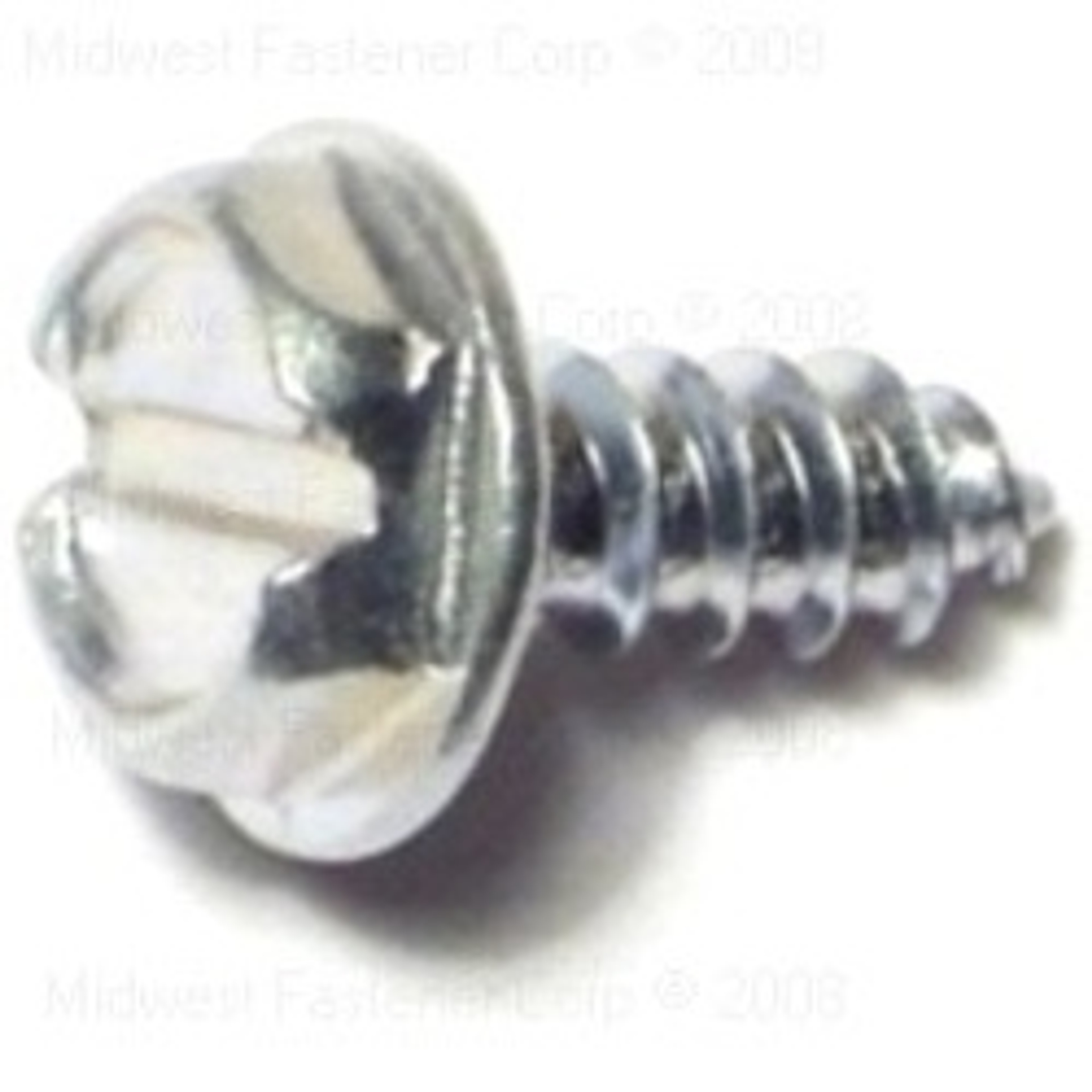 Midwest Fastener 10170 Screw, #6 Thread, 3/8 in L, Hex, Slotted Drive, Zinc, 1 PK available at Hep Sales & North Main Lumber image number 1