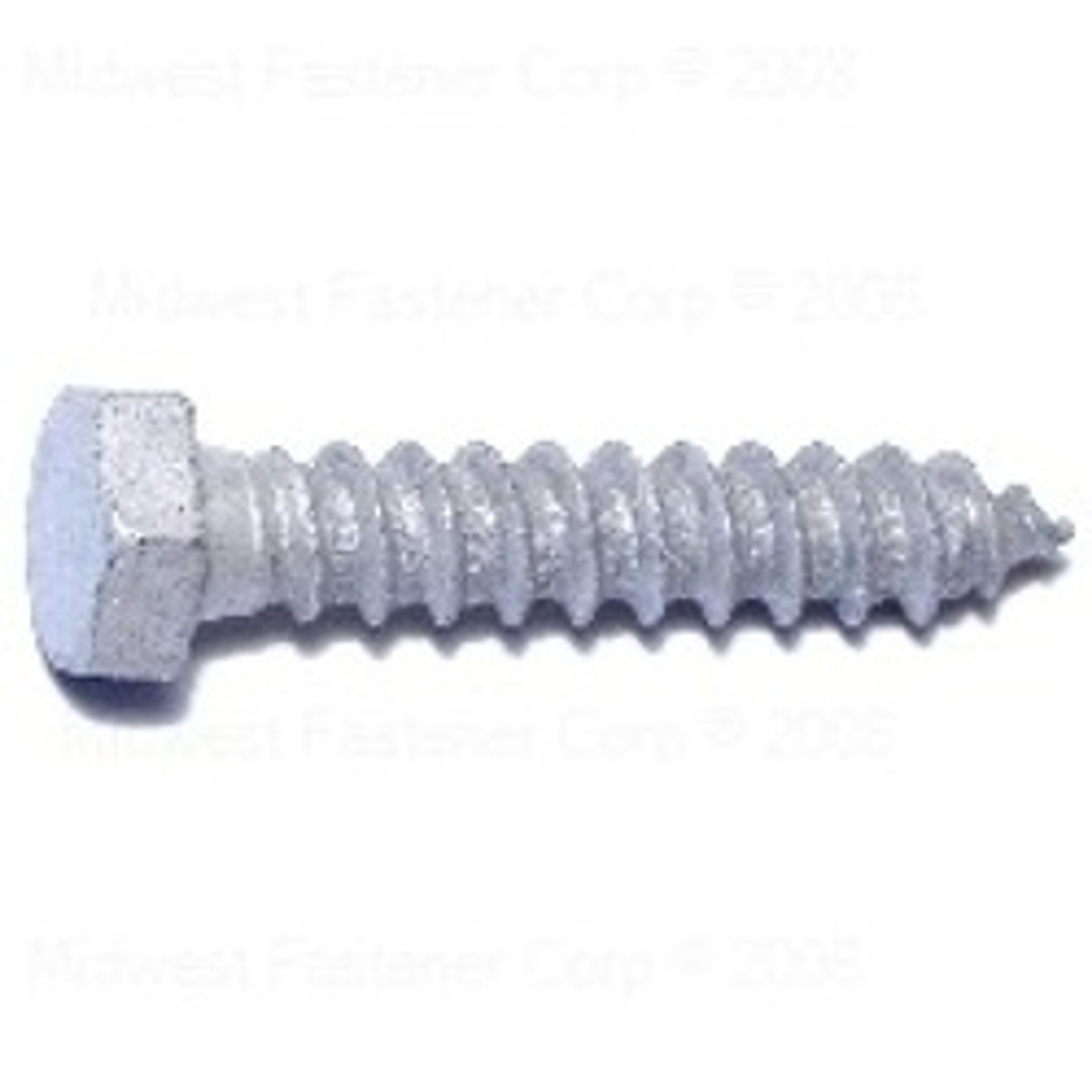 Midwest Fastener 05579 Lag Screw, 3/8-7 Thread, 2 in OAL, 2 Grade, Galvanized Steel, SAE Measuring available at Hep Sales & North Main Lumber image number 1