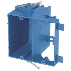 Carlon SN-21-DV Dual Voltage Box, 2-Gang, PVC, Blue, Nail On available at Hep Sales & North Main Lumber image number 1