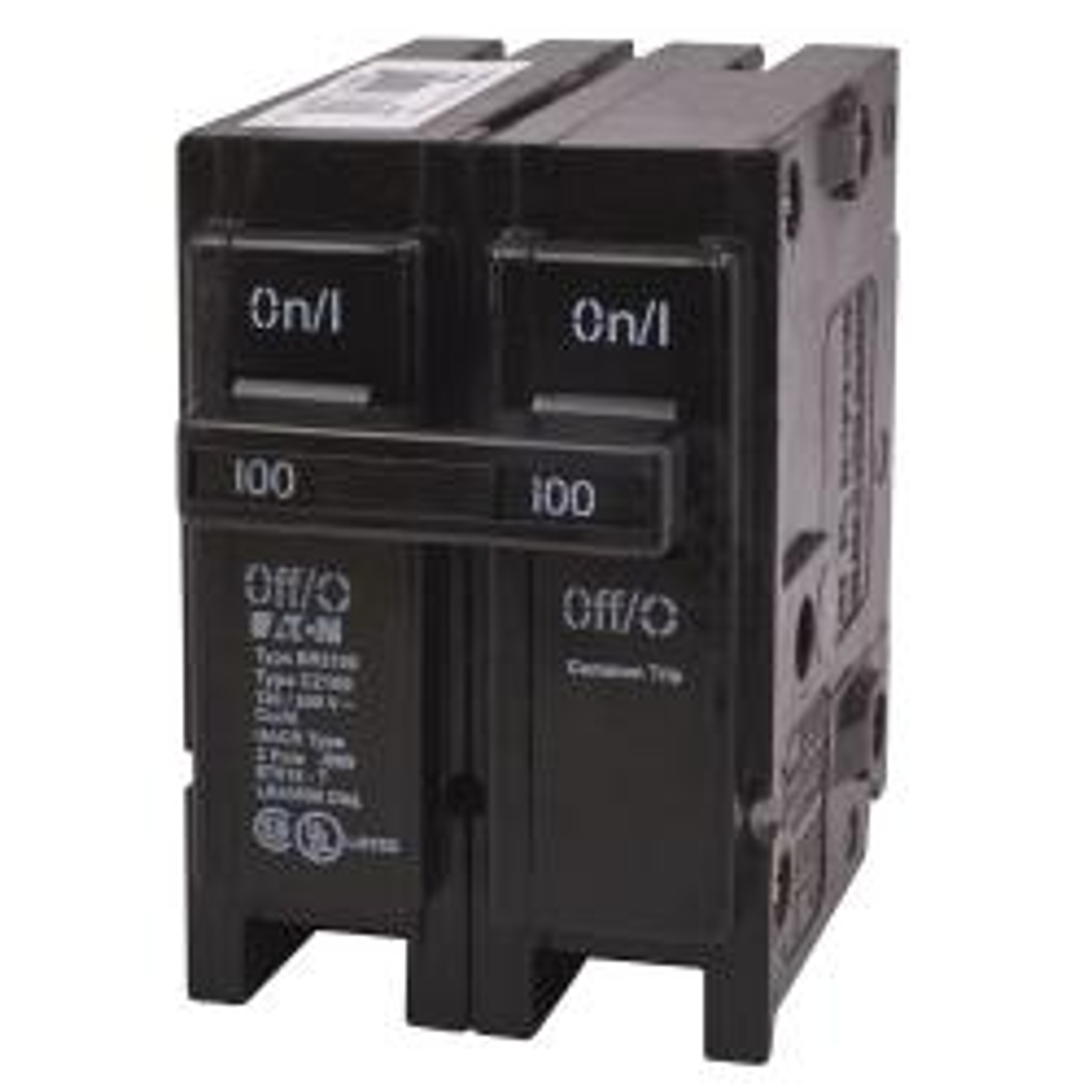 Cutler-Hammer BR2100 Circuit Breaker, Type BR, 100 A, 2 -Pole, 120/240 V, Plug Mounting available at Hep Sales & North Main Lumber image number 1