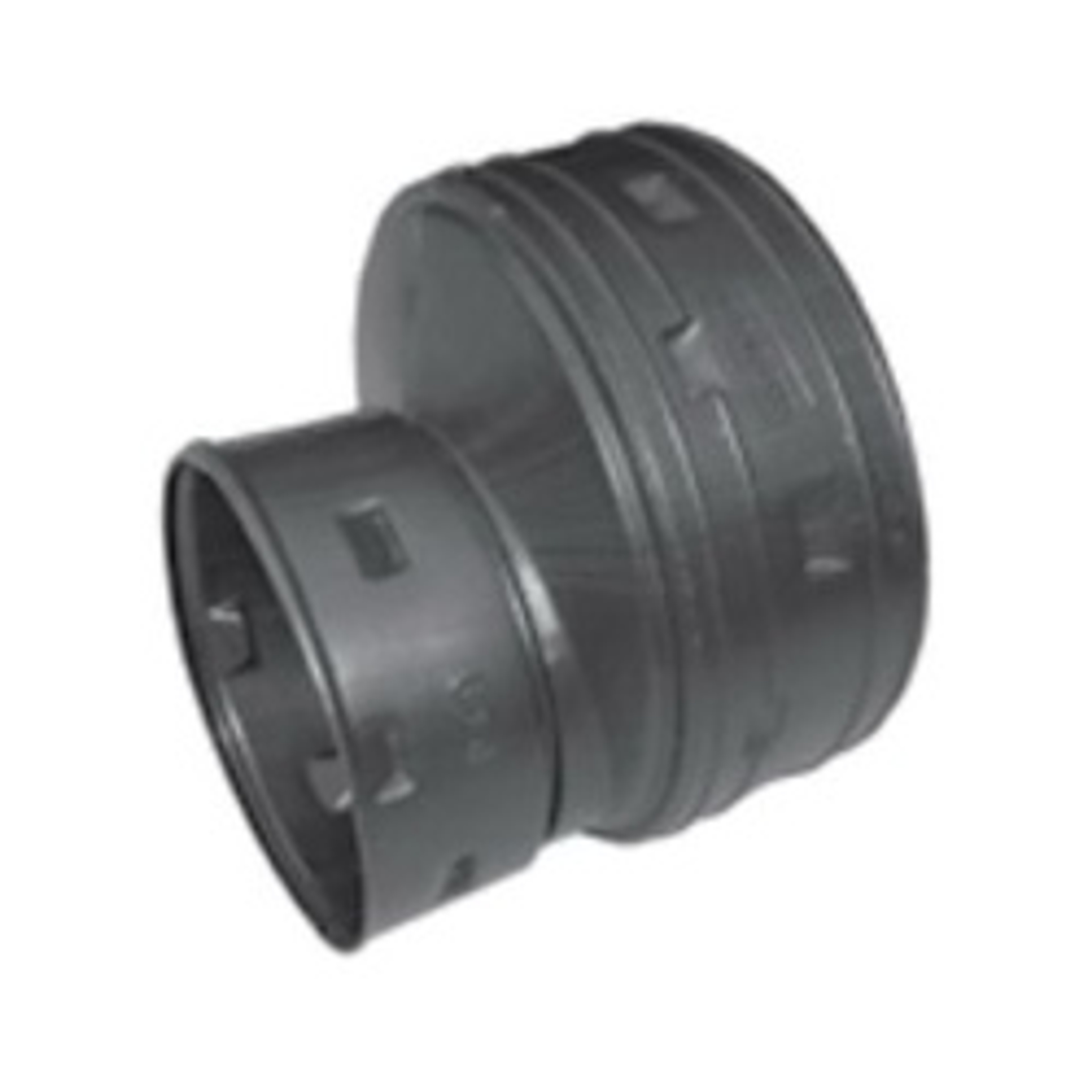 ADS 0614AA Reducing Pipe Coupling, 6 x 4 in, Slip Joint x Barb, Polyethylene, Black available at Hep Sales & North Main Lumber image number 1