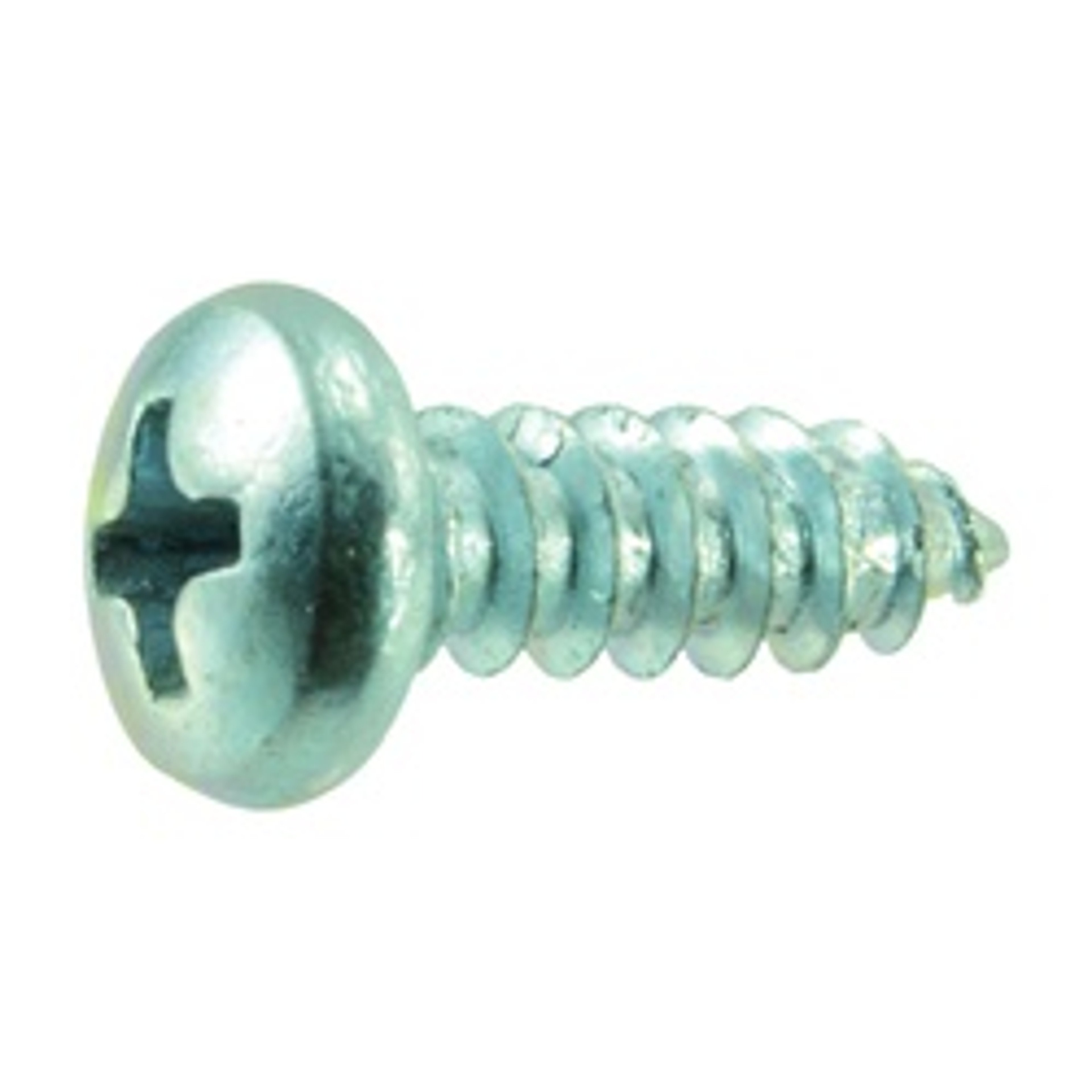Midwest Fastener 03238 Screw, #8 Thread, Coarse Thread, Pan Head, Phillips Drive, Self-Tapping, Sharp Point, Steel, Zinc, 100/PK available at Hep Sales & North Main Lumber image number 1