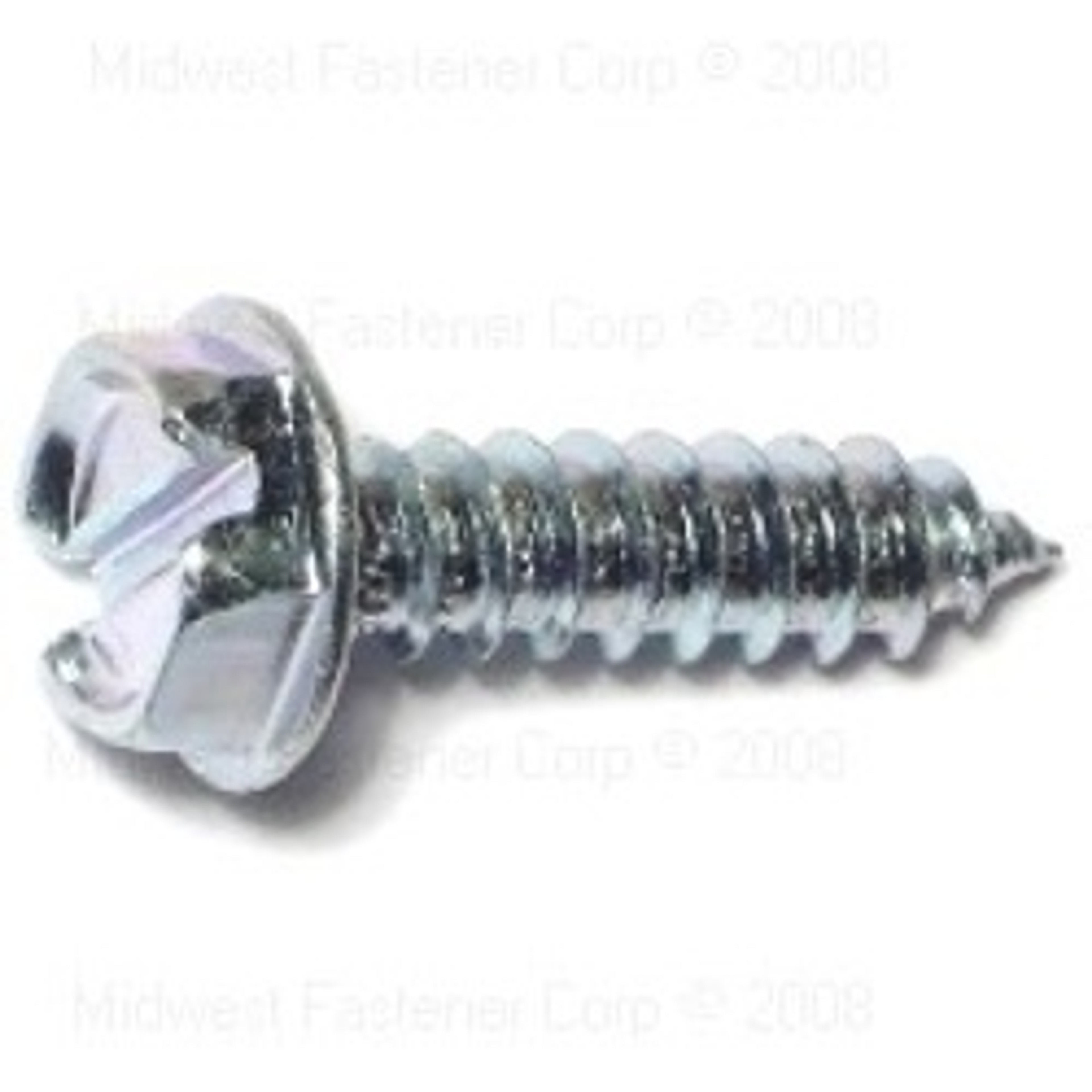 Midwest Fastener 10183 Screw, #10 Thread, 3/4 in L, Hex, Slotted Drive, Steel, Zinc, 1 PK available at Hep Sales & North Main Lumber image number 1