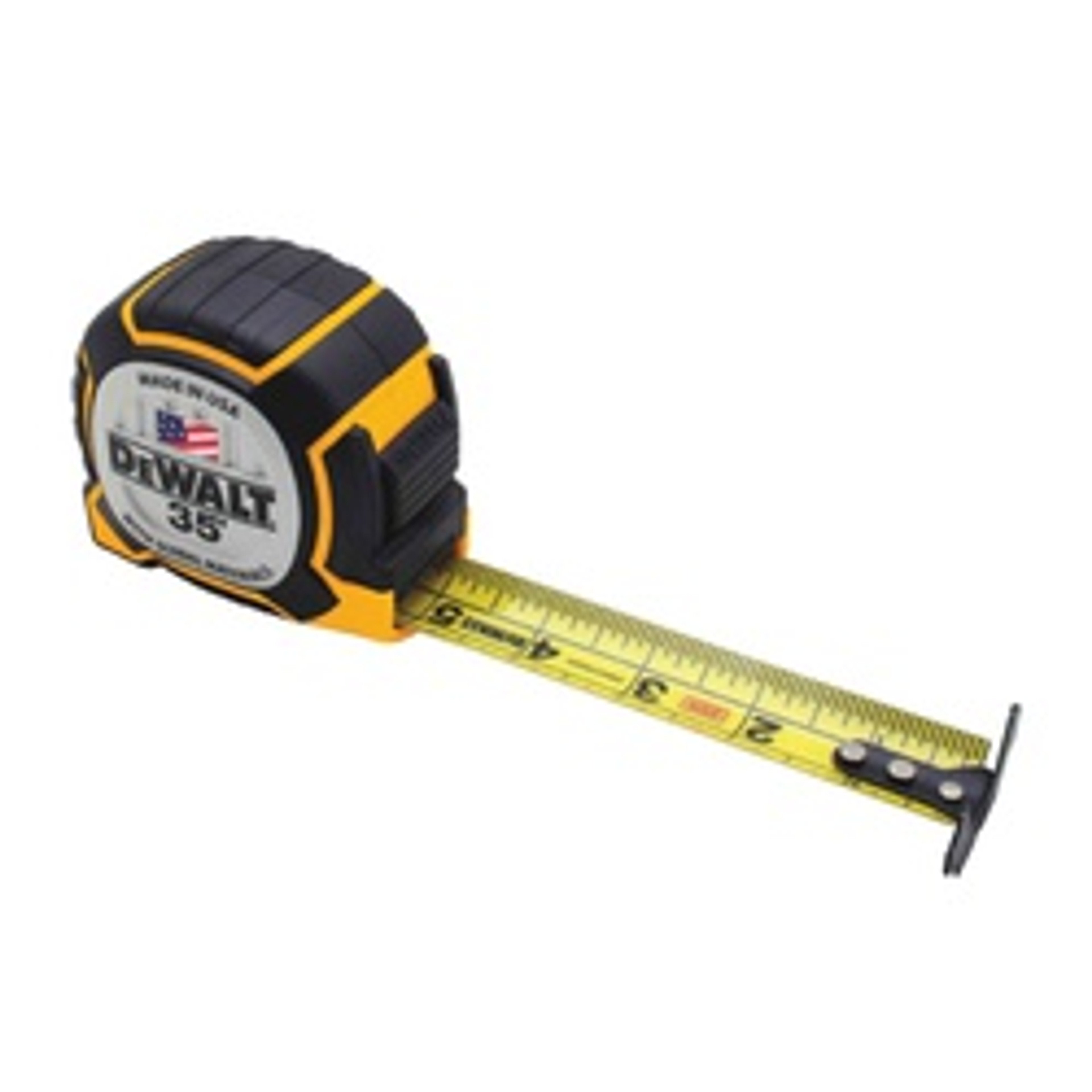 DeWALT DWHT36235S Tape Measure, 35 ft L Blade, 1-1/4 in W Blade, HCS Blade, ABS Case, Black/Yellow Case available at Hep Sales & North Main Lumber image number 1