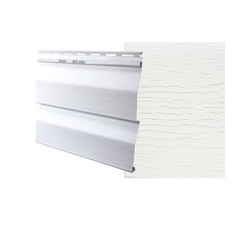 RMC Siding Spiegel Grove Series 20DL4502 Vinyl Siding, White Birch